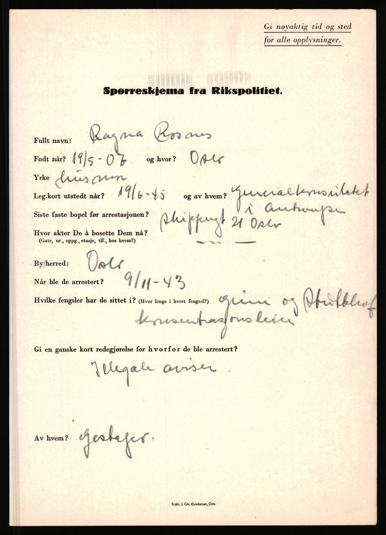 Rikspolitisjefen, AV/RA-S-1560/L/L0014: Pettersen, Aksel - Savosnick, Ernst, 1940-1945, p. 717