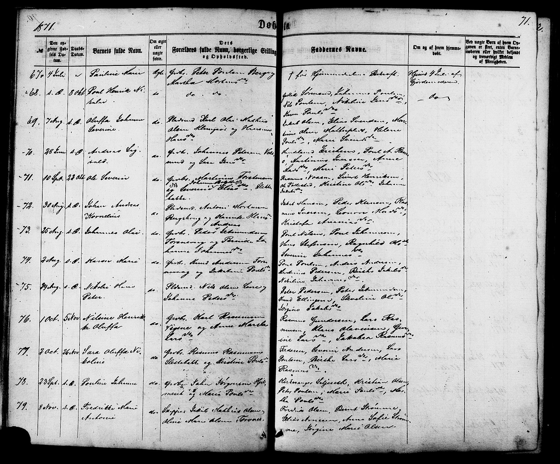 Ministerialprotokoller, klokkerbøker og fødselsregistre - Møre og Romsdal, AV/SAT-A-1454/507/L0071: Parish register (official) no. 507A06, 1863-1878, p. 71