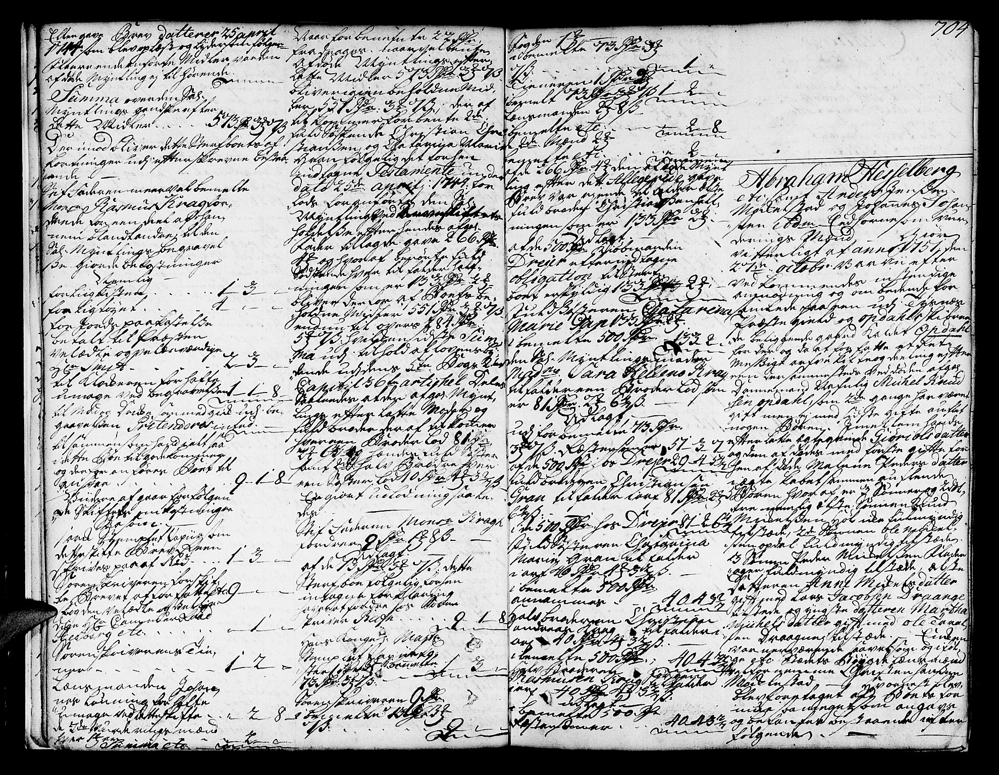 Sunnhordland sorenskrivar, SAB/A-2401/1/H/Ha/Haa/L0006: Skifteprotokollar. Register på lesesal. Fol. 1061- ut, 1751-1753, p. 703b-704a