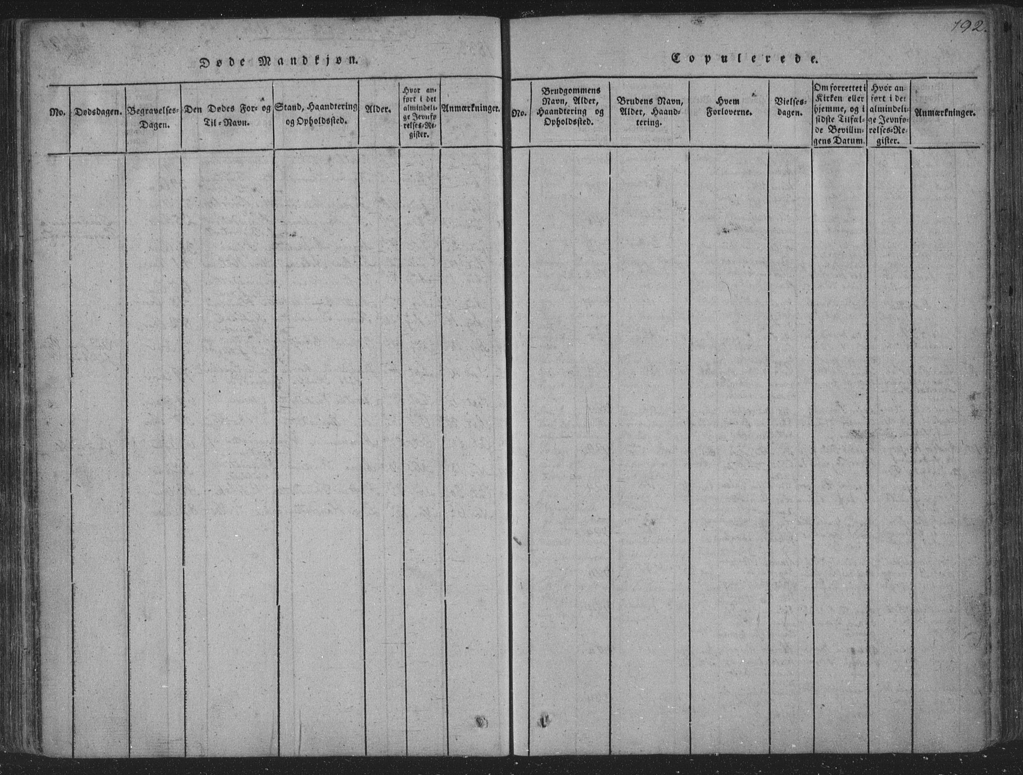 Solum kirkebøker, SAKO/A-306/F/Fa/L0004: Parish register (official) no. I 4, 1814-1833, p. 192