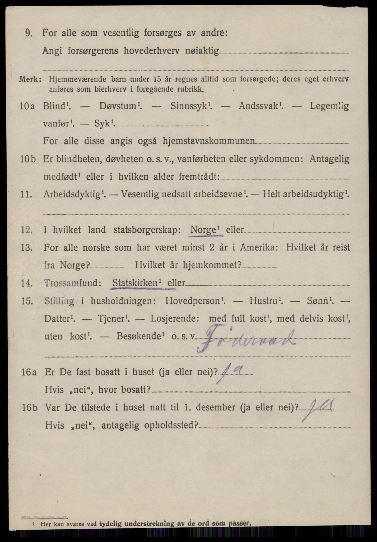 SAT, 1920 census for Fræna, 1920, p. 3542