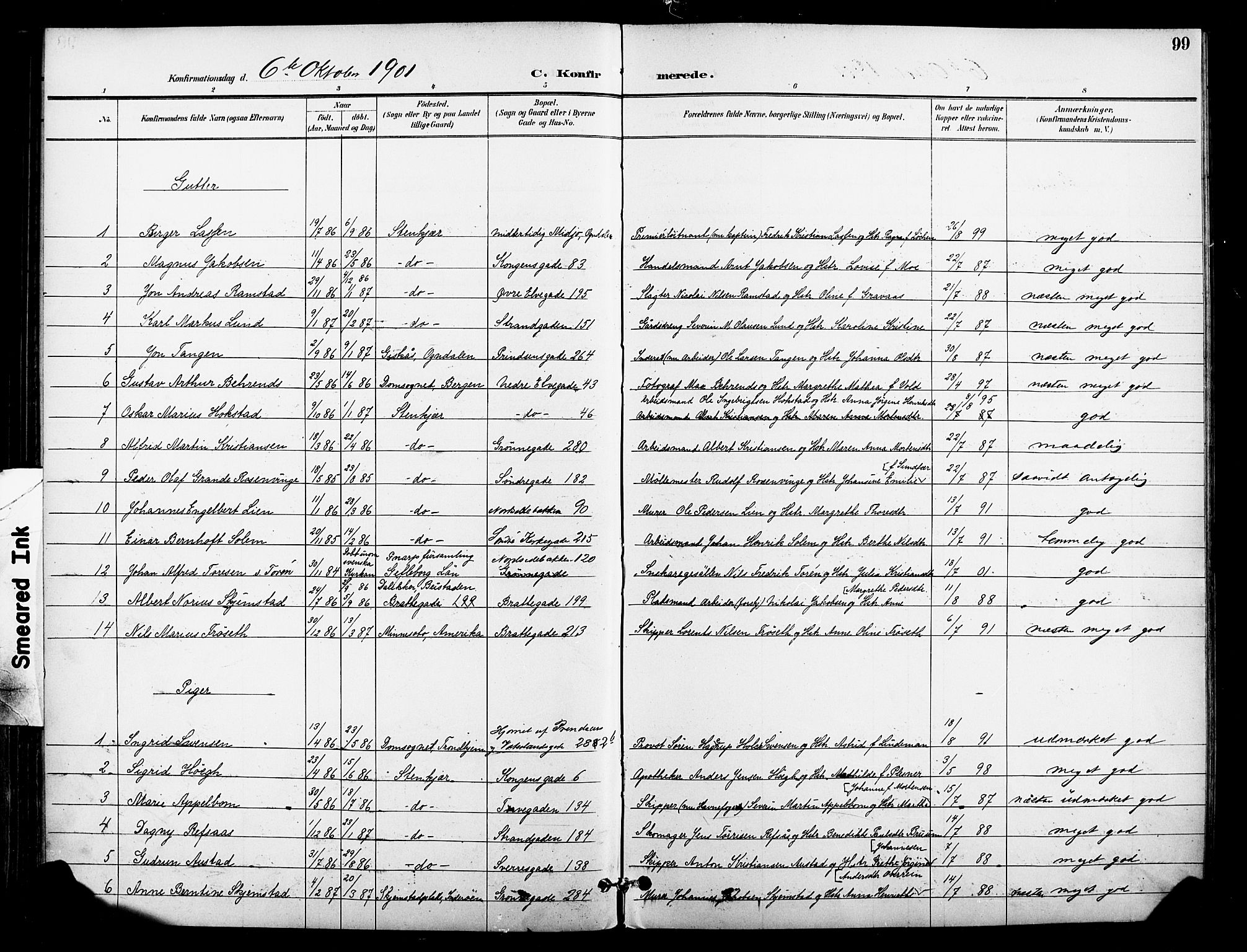 Ministerialprotokoller, klokkerbøker og fødselsregistre - Nord-Trøndelag, SAT/A-1458/739/L0372: Parish register (official) no. 739A04, 1895-1903, p. 99