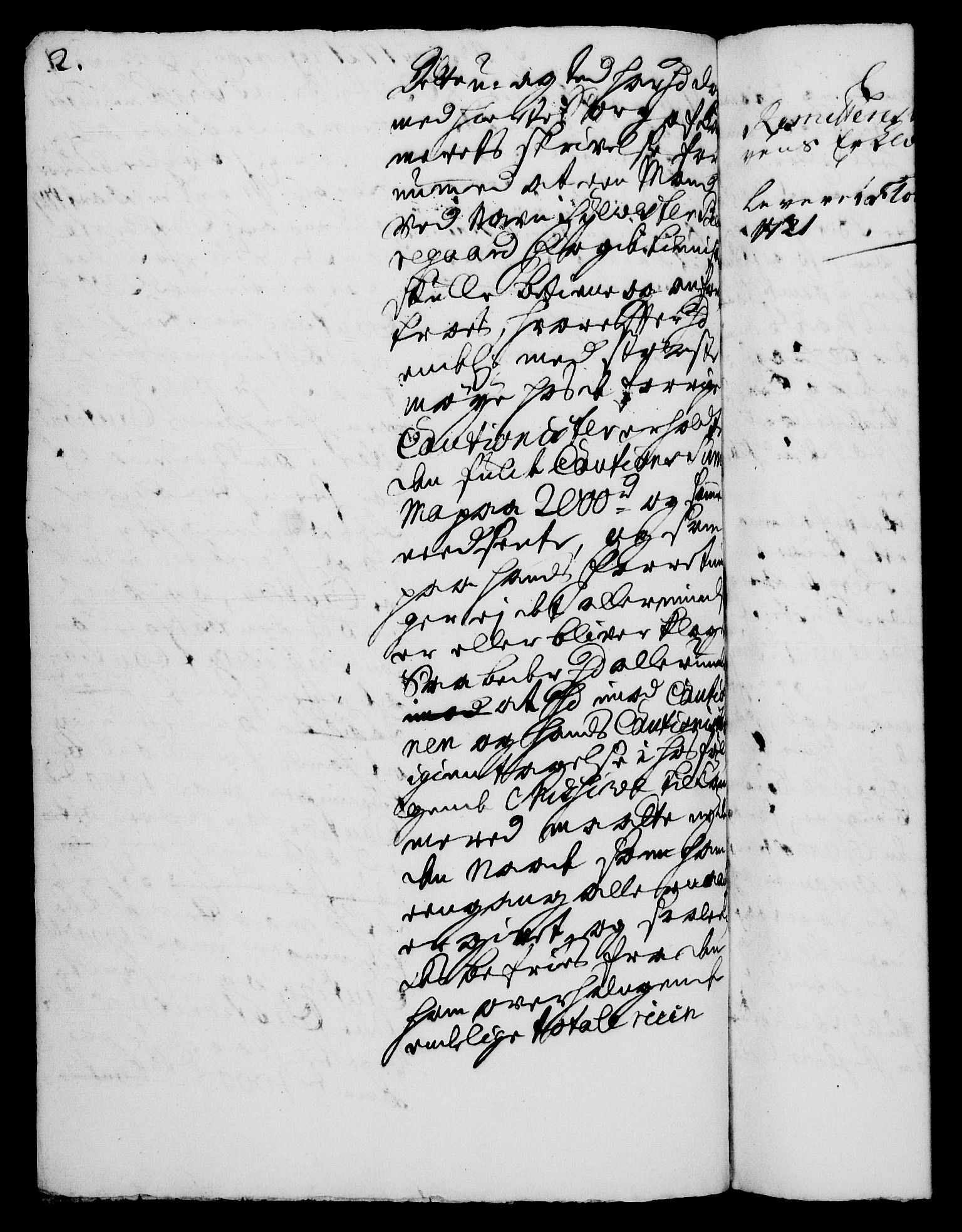 Rentekammeret, Kammerkanselliet, RA/EA-3111/G/Gh/Gha/L0004: Norsk ekstraktmemorialprotokoll, sak. 766-941 (merket RK 53.49), 1721, p. 2