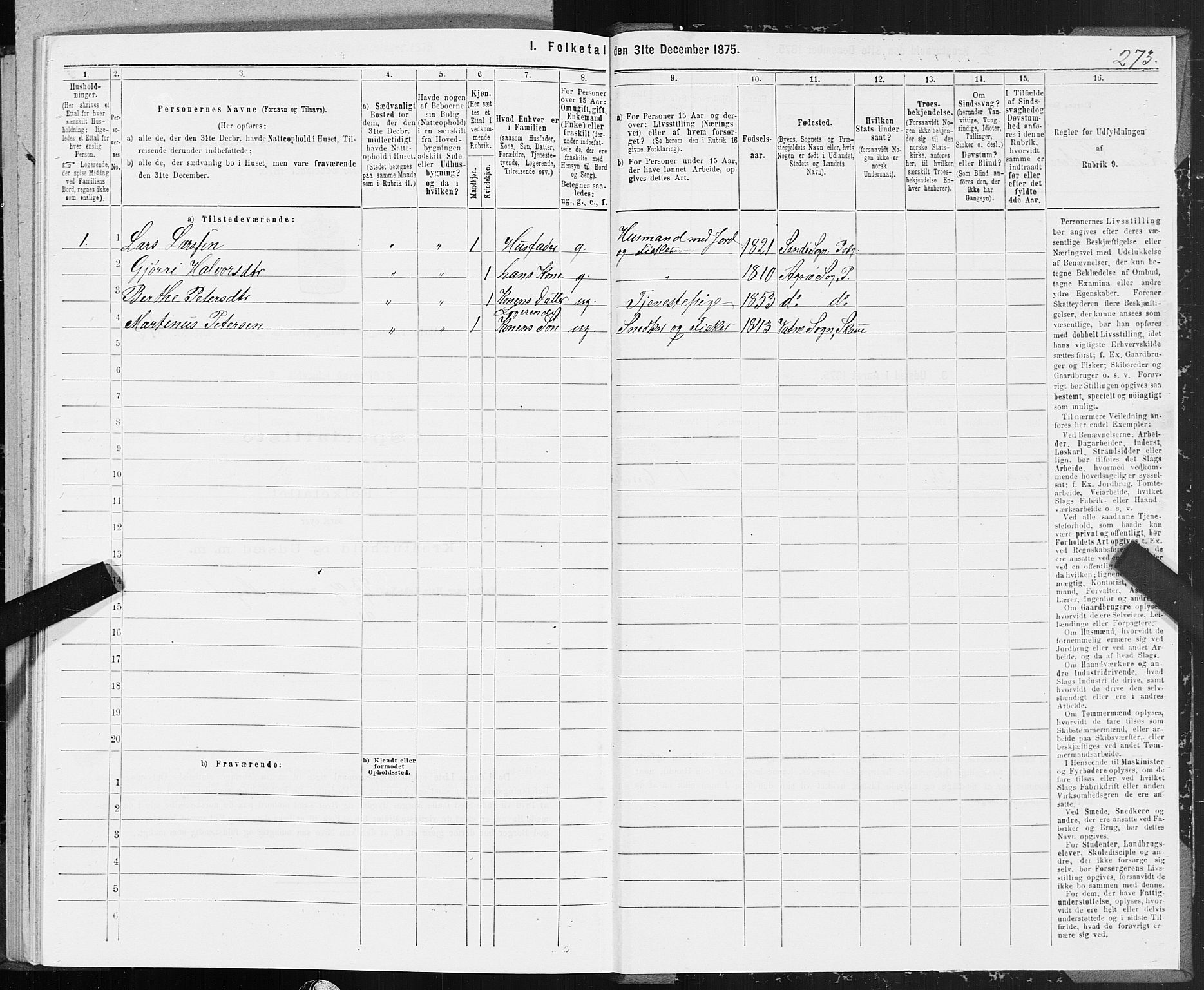 SAT, 1875 census for 1545P Aukra, 1875, p. 1273