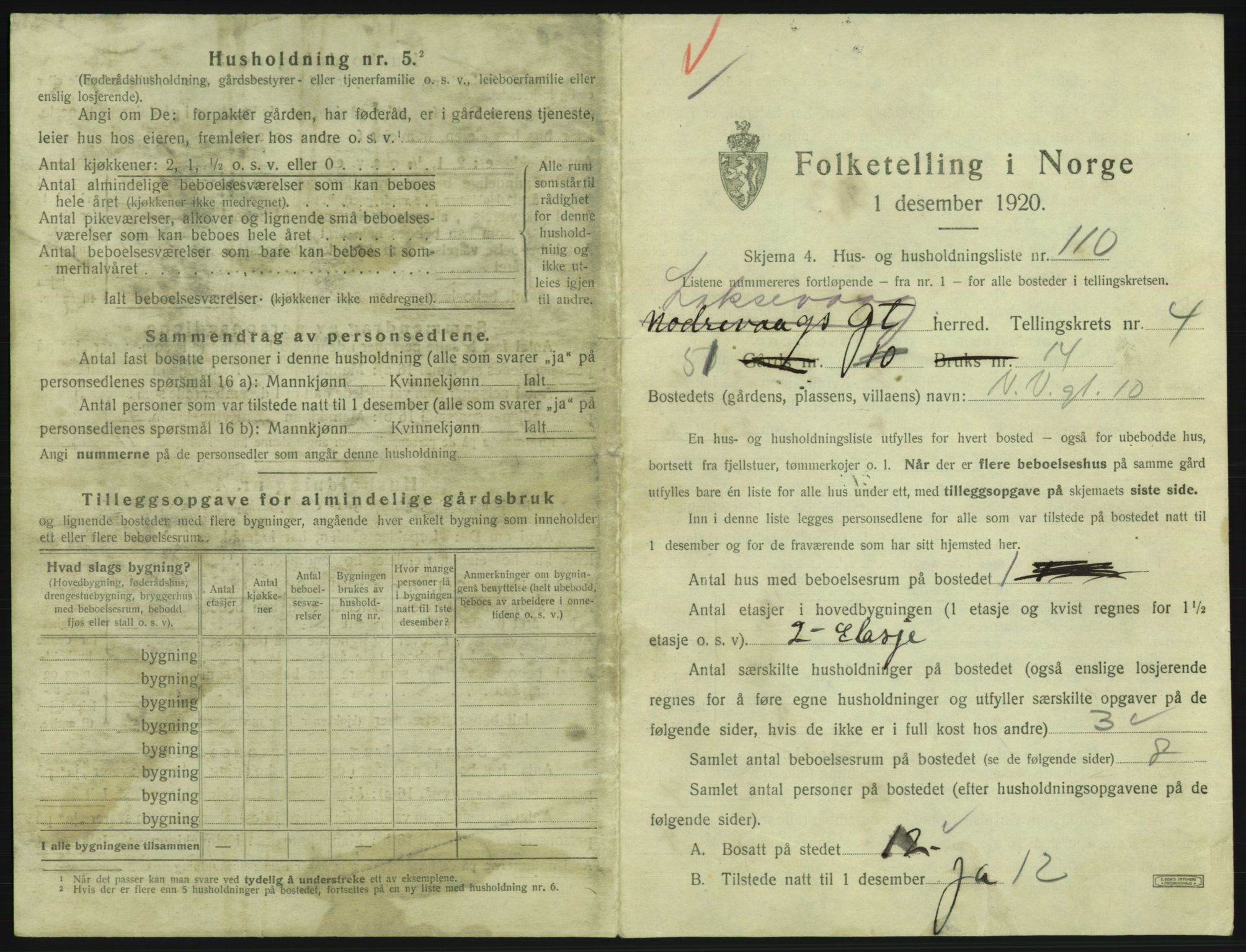 SAB, 1920 census for Laksevåg, 1920, p. 1193