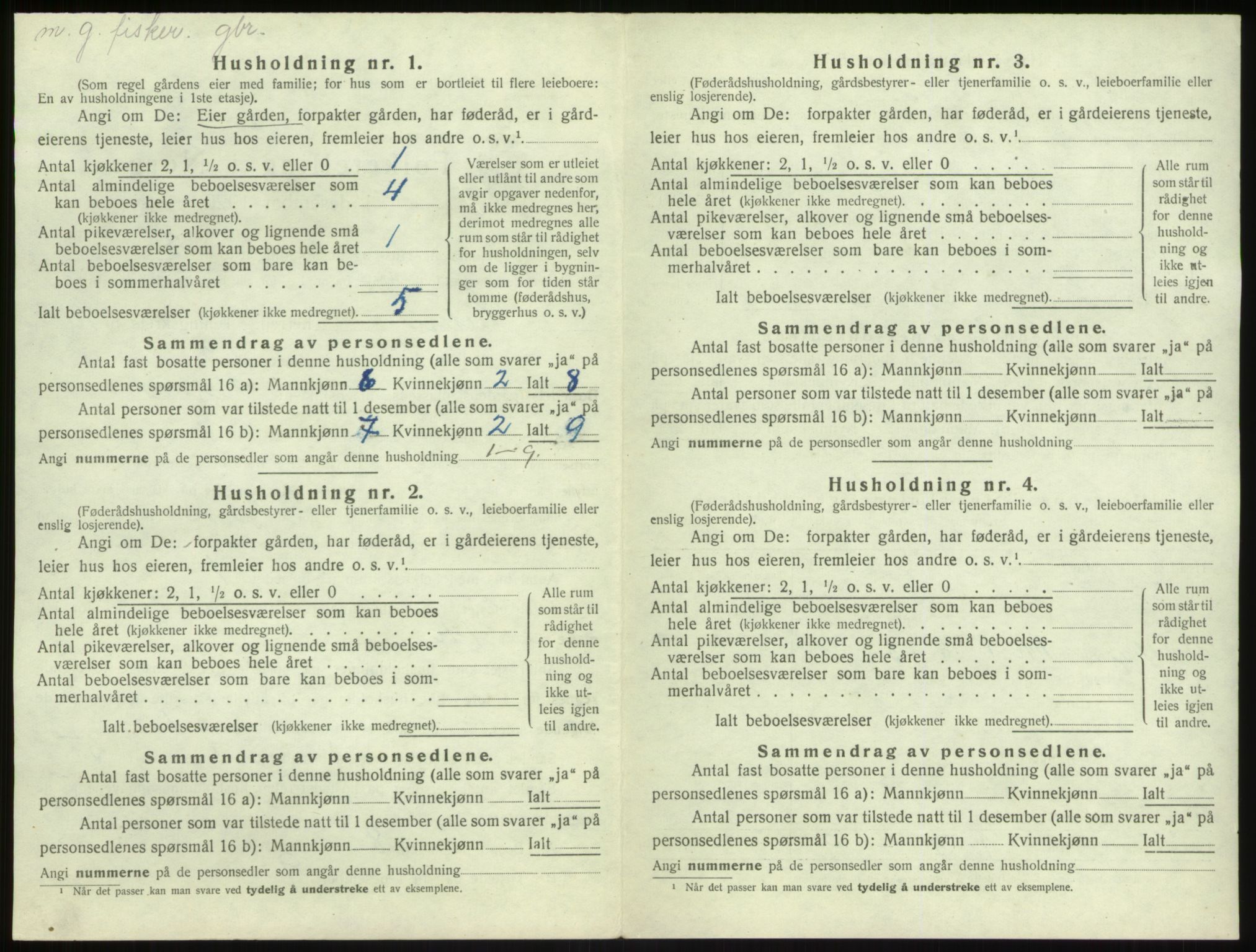 SAB, 1920 census for Solund, 1920, p. 507