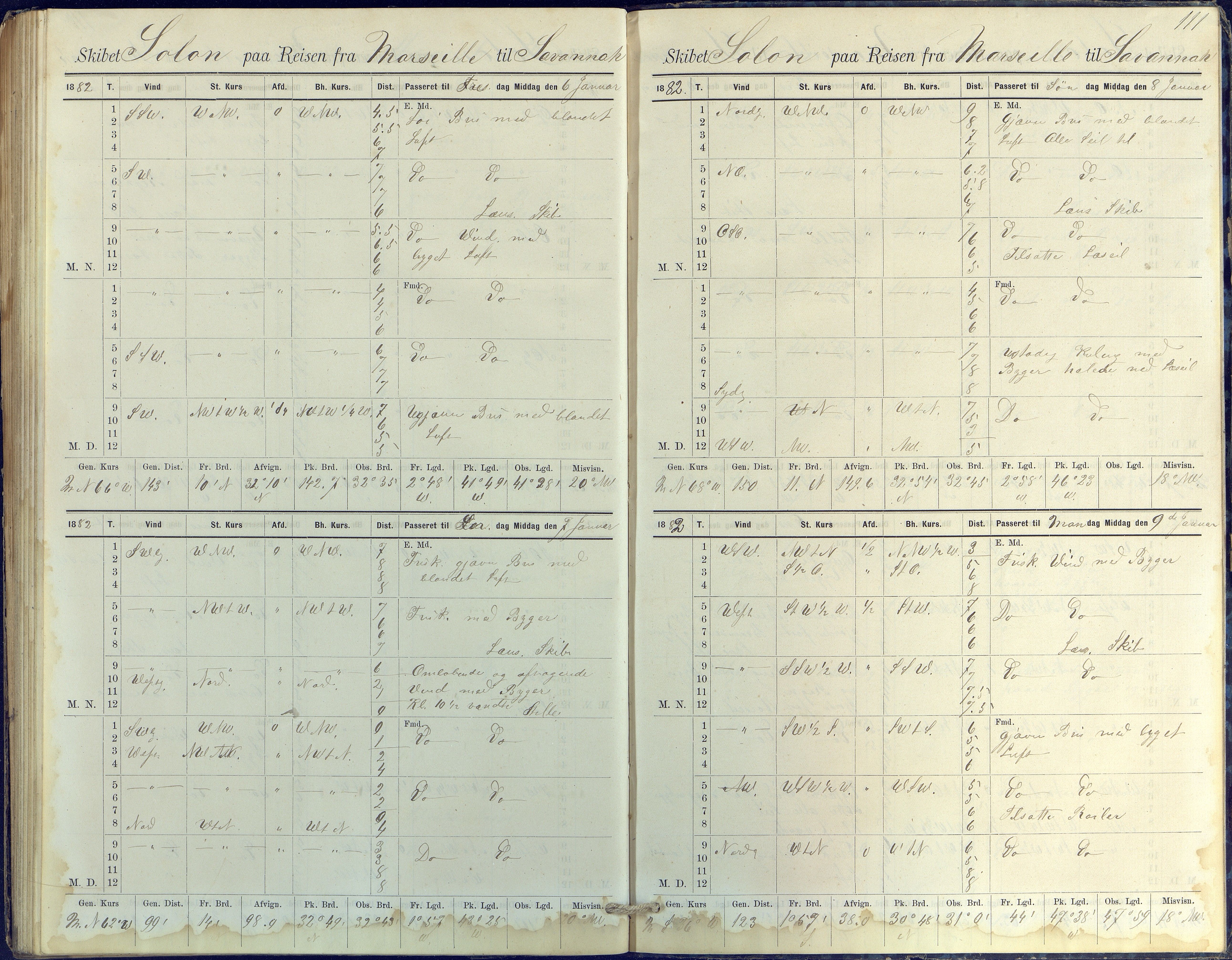 Fartøysarkivet, AAKS/PA-1934/F/L0330: Solon (fregatt), 1880-1882, p. 111