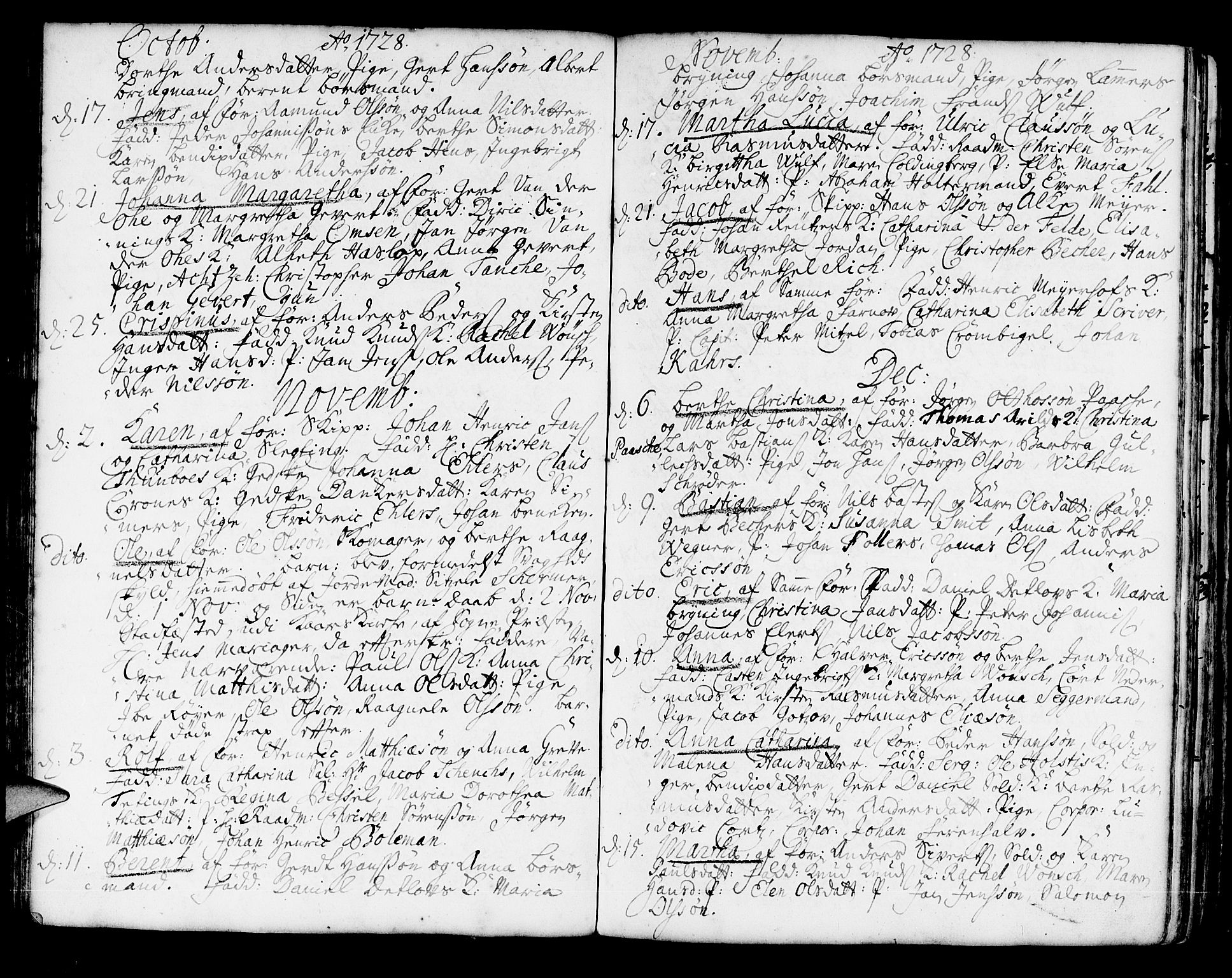 Korskirken sokneprestembete, AV/SAB-A-76101/H/Haa/L0004: Parish register (official) no. A 4, 1720-1750, p. 84