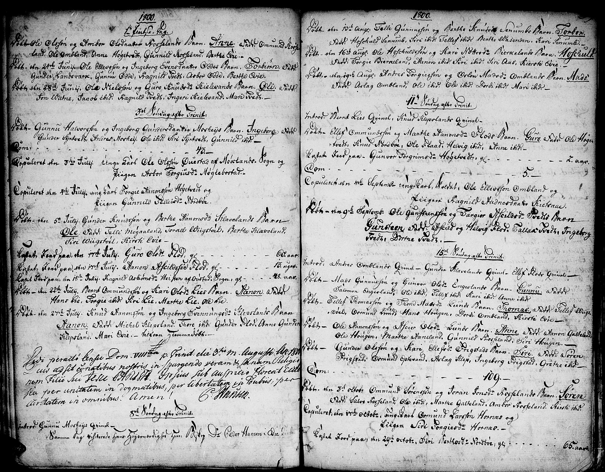Evje sokneprestkontor, AV/SAK-1111-0008/F/Fa/Faa/L0003: Parish register (official) no. A 3, 1787-1816, p. 39