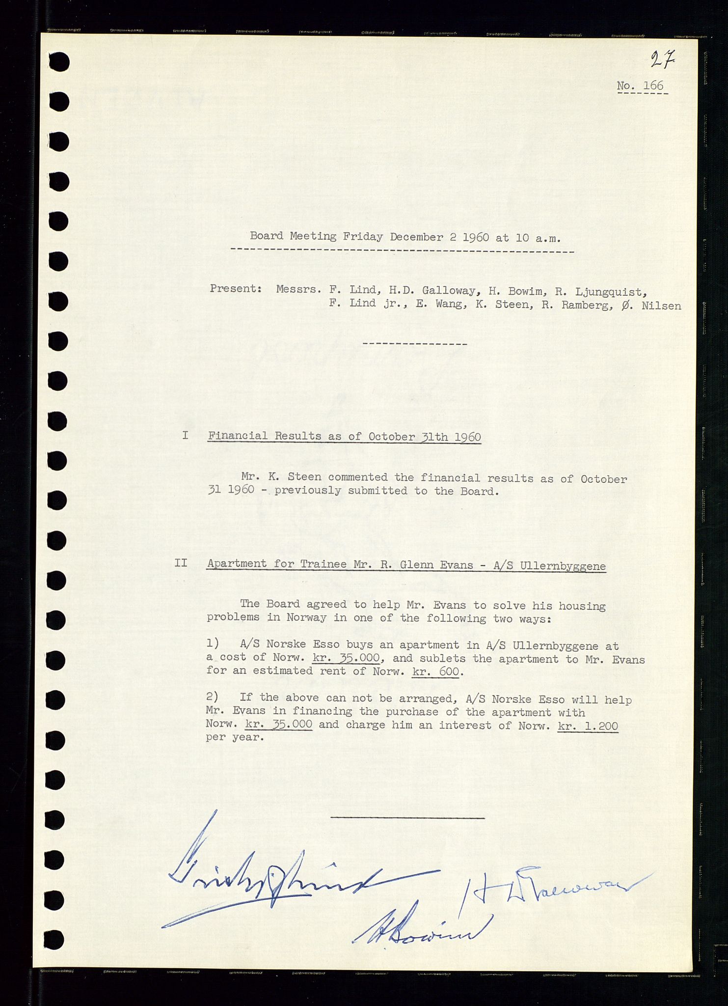 Pa 0982 - Esso Norge A/S, AV/SAST-A-100448/A/Aa/L0001/0002: Den administrerende direksjon Board minutes (styrereferater) / Den administrerende direksjon Board minutes (styrereferater), 1960-1961, p. 74