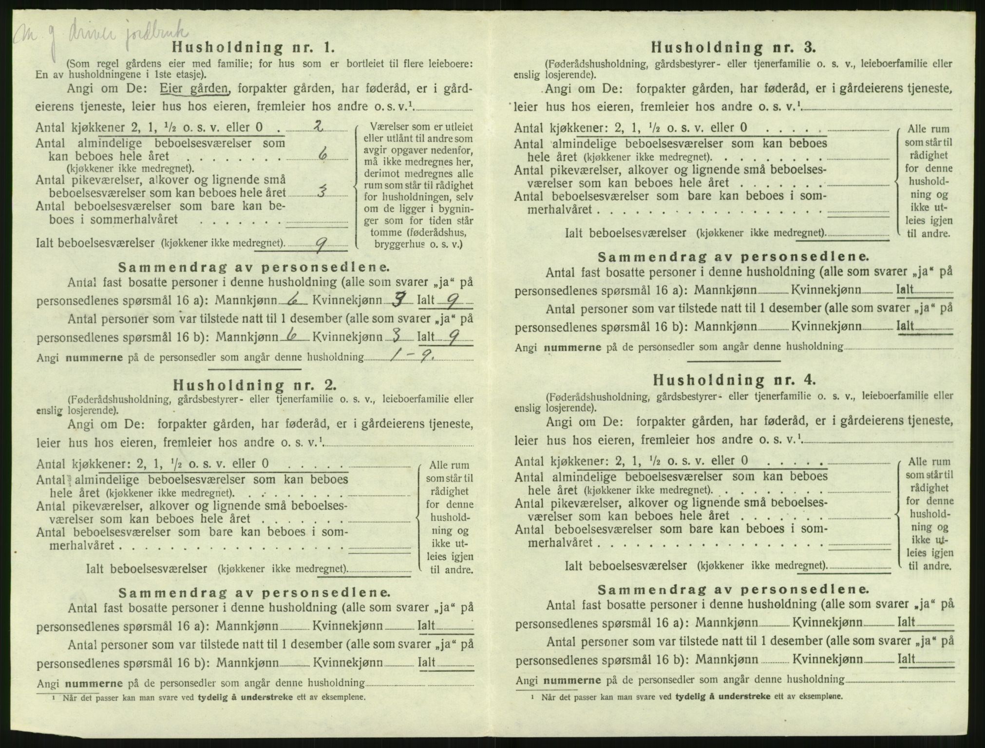 SAT, 1920 census for Ulstein, 1920, p. 609