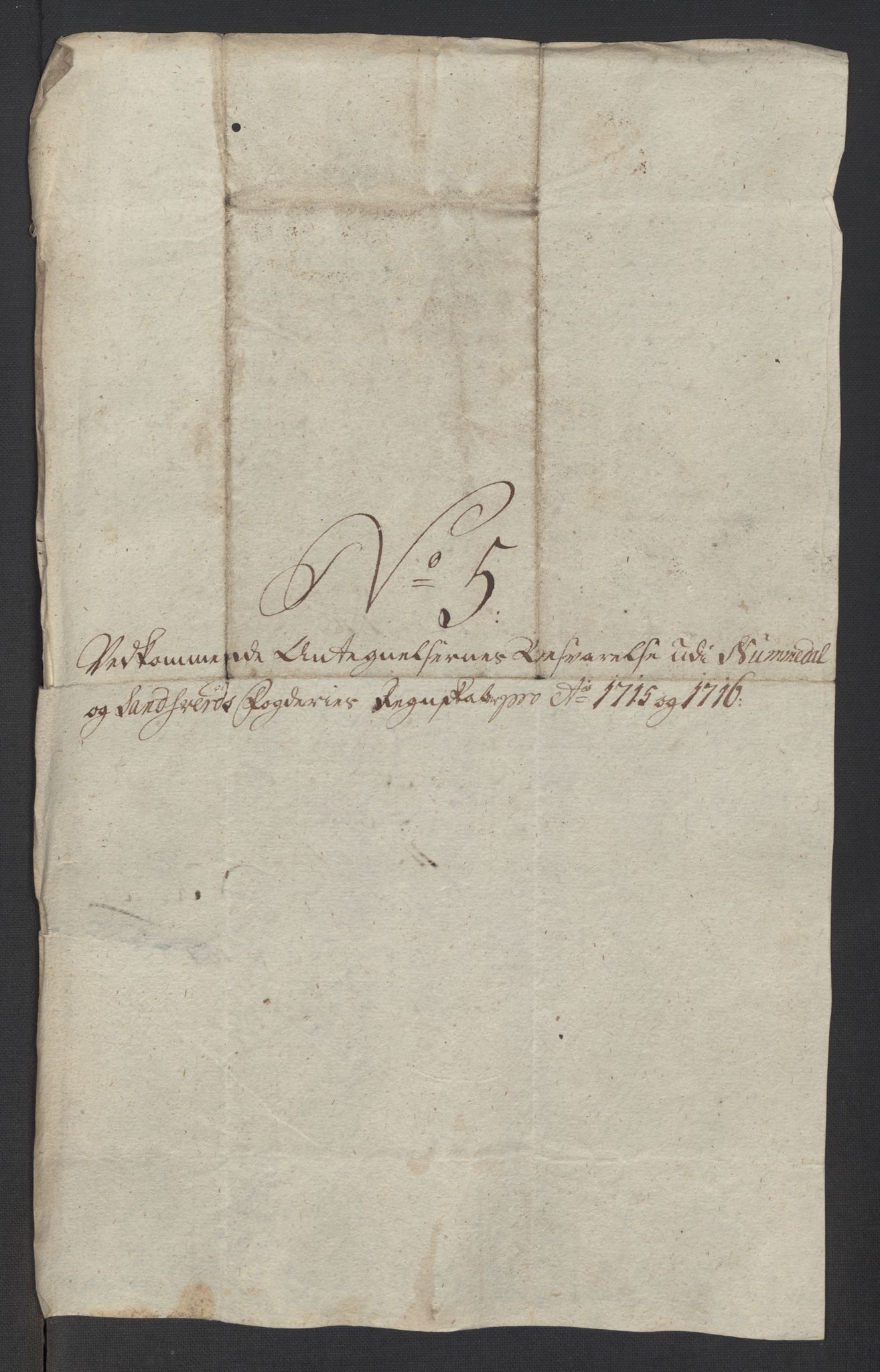 Rentekammeret inntil 1814, Reviderte regnskaper, Fogderegnskap, RA/EA-4092/R24/L1592: Fogderegnskap Numedal og Sandsvær, 1716, p. 407