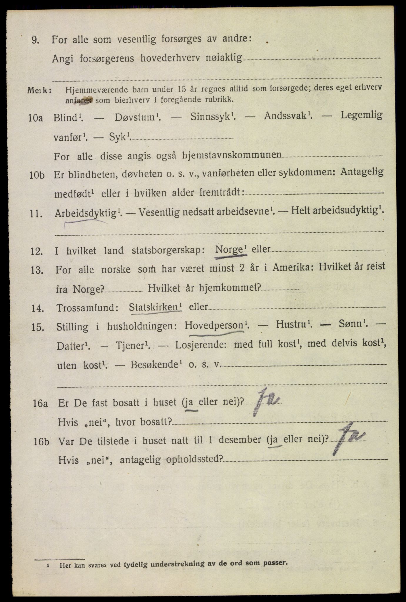 SAH, 1920 census for Stange, 1920, p. 19406