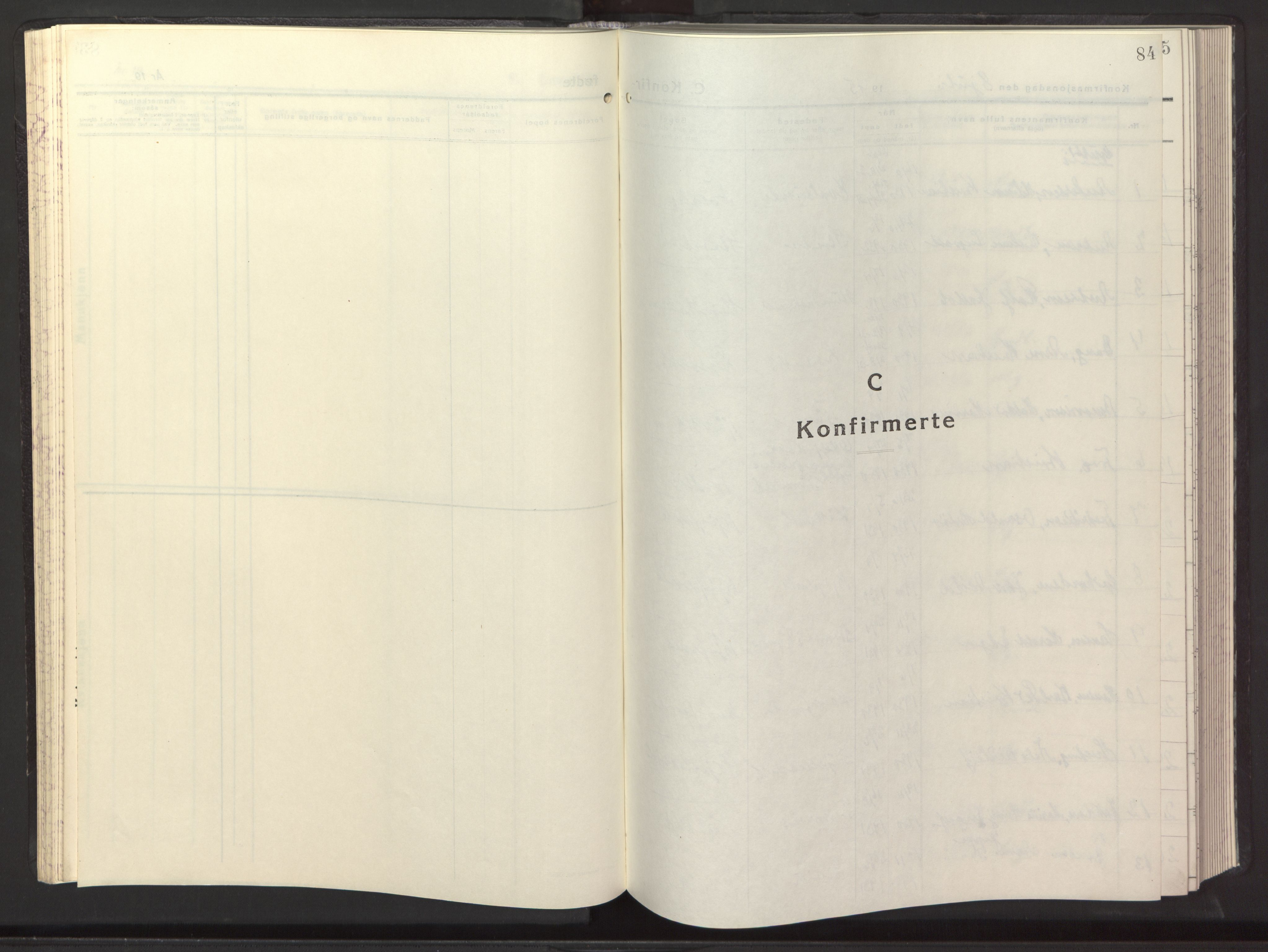 Ministerialprotokoller, klokkerbøker og fødselsregistre - Nordland, SAT/A-1459/861/L0882: Parish register (copy) no. 861C08, 1945-1950, p. 84