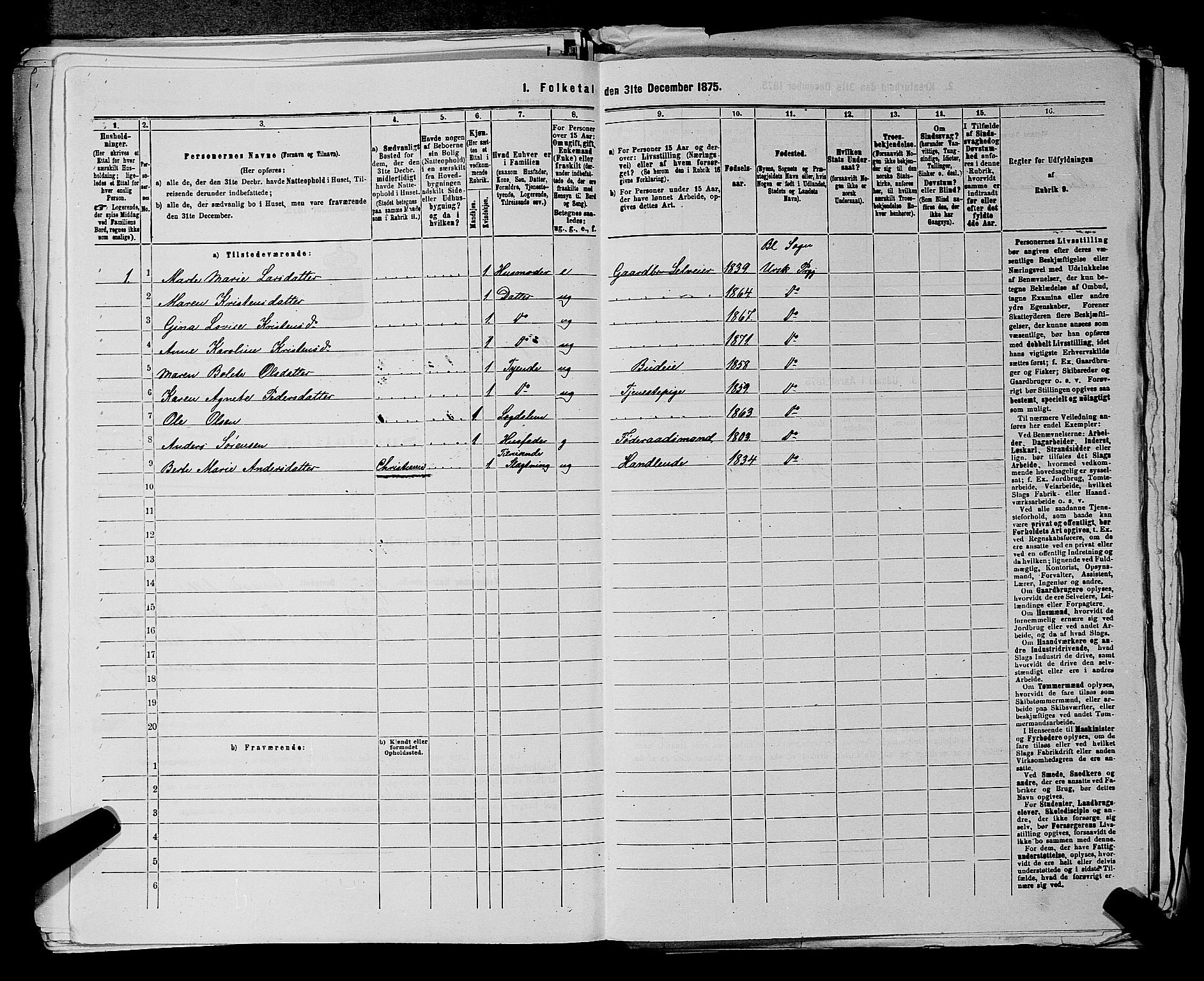 RA, 1875 census for 0224P Aurskog, 1875, p. 1156