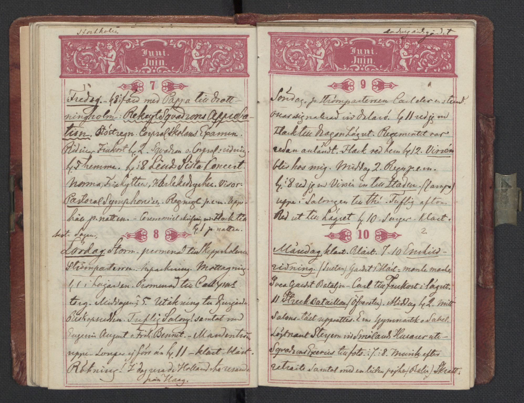 Bernadotte, AV/RA-PA-0318/F/L0001/0003: Privat materiale fra Bernadottefamilien / Dagbok, 1850, p. 47