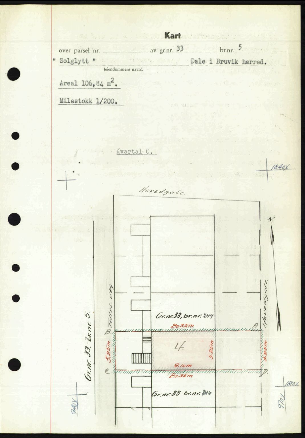 Nordhordland sorenskrivar, AV/SAB-A-2901/1/G/Gb/Gbf/L0032: Mortgage book no. A32, 1947-1947, Diary no: : 2897/1947