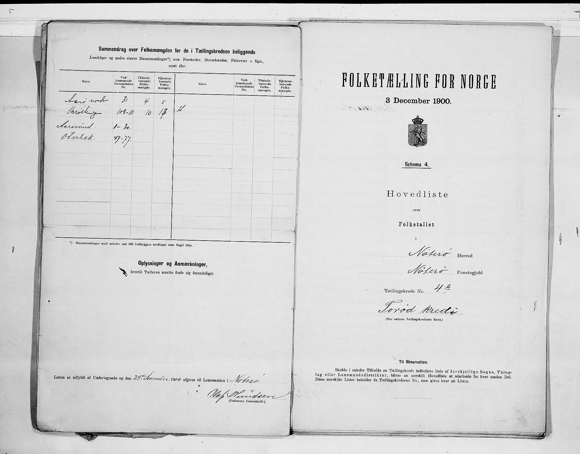 RA, 1900 census for Nøtterøy, 1900, p. 22