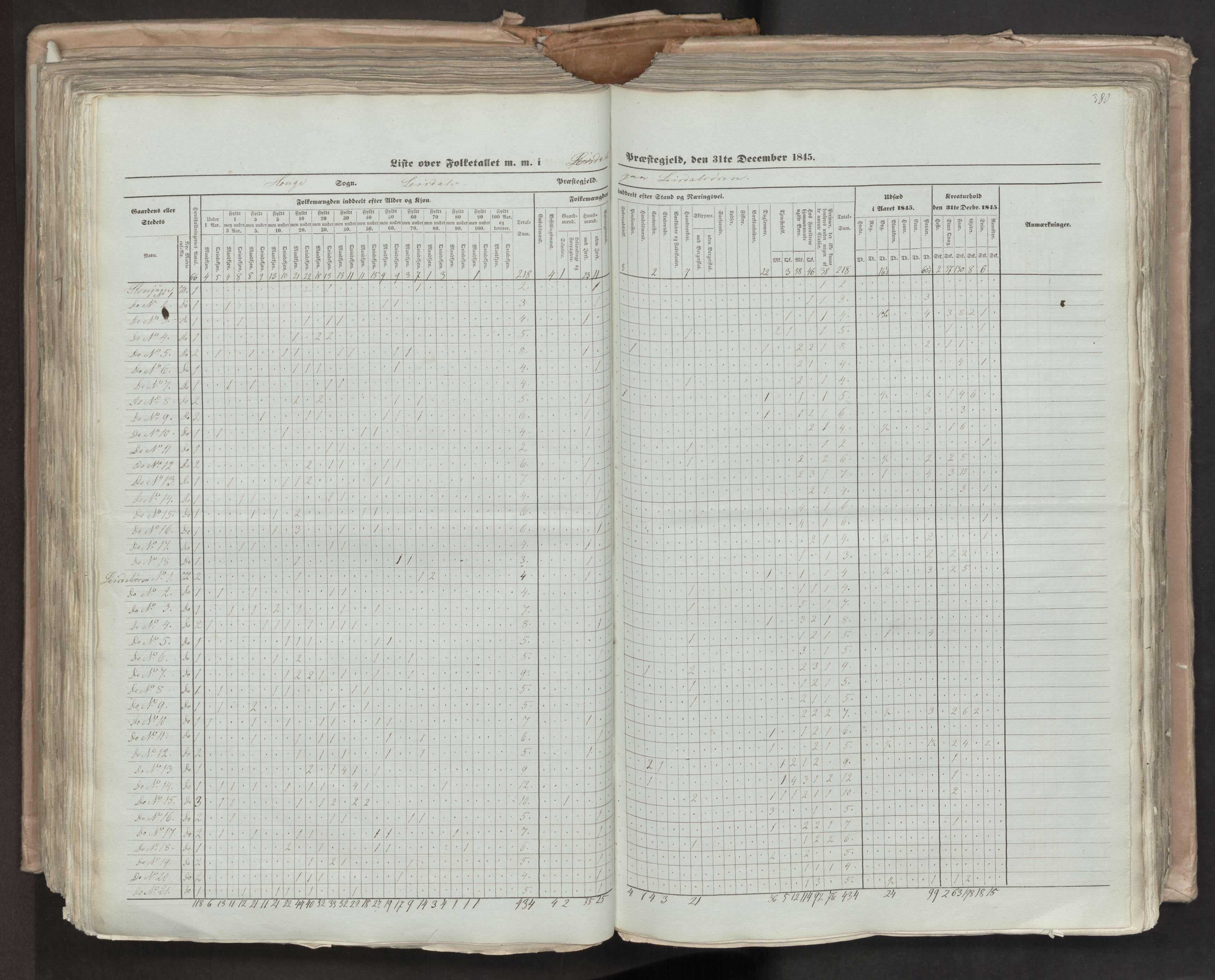 RA, Census 1845, vol. 7: Søndre Bergenhus amt og Nordre Bergenhus amt, 1845, p. 380