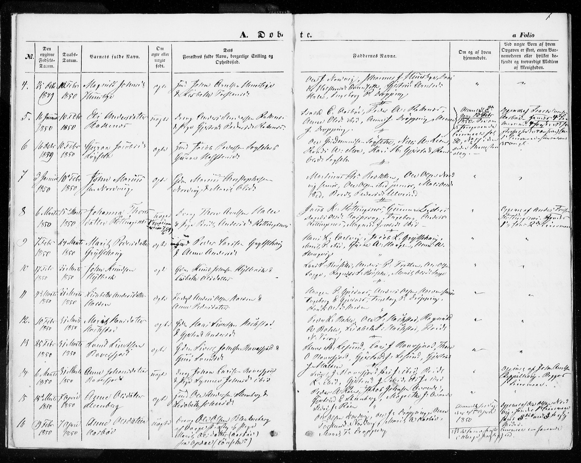 Ministerialprotokoller, klokkerbøker og fødselsregistre - Møre og Romsdal, AV/SAT-A-1454/592/L1026: Parish register (official) no. 592A04, 1849-1867, p. 7