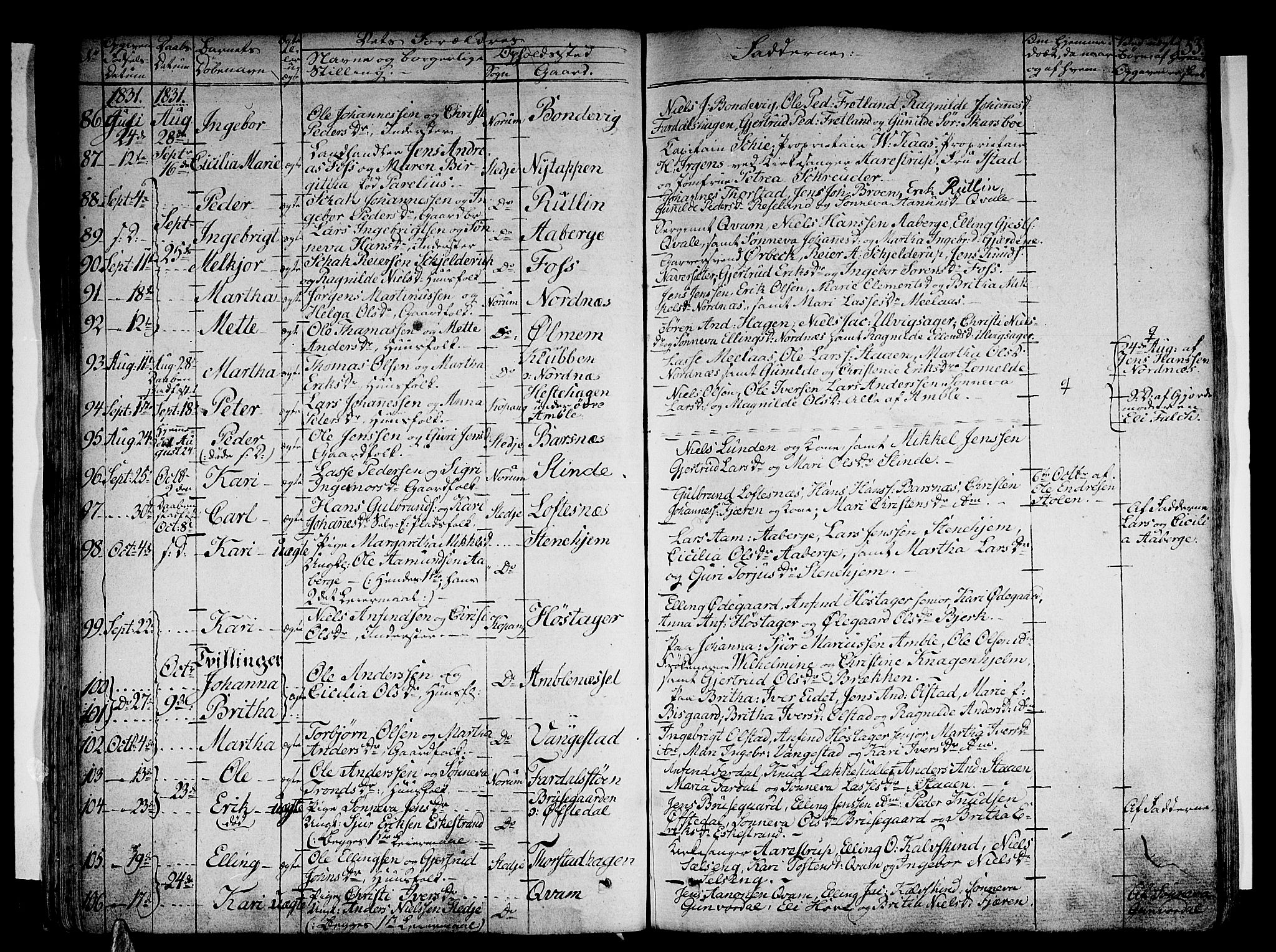 Sogndal sokneprestembete, SAB/A-81301/H/Haa/Haaa/L0010: Parish register (official) no. A 10, 1821-1838, p. 53
