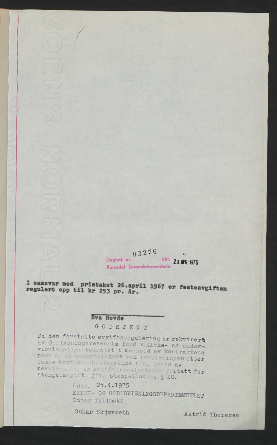 Romsdal sorenskriveri, AV/SAT-A-4149/1/2/2C: Mortgage book no. A13, 1942-1943, Diary no: : 367/1943