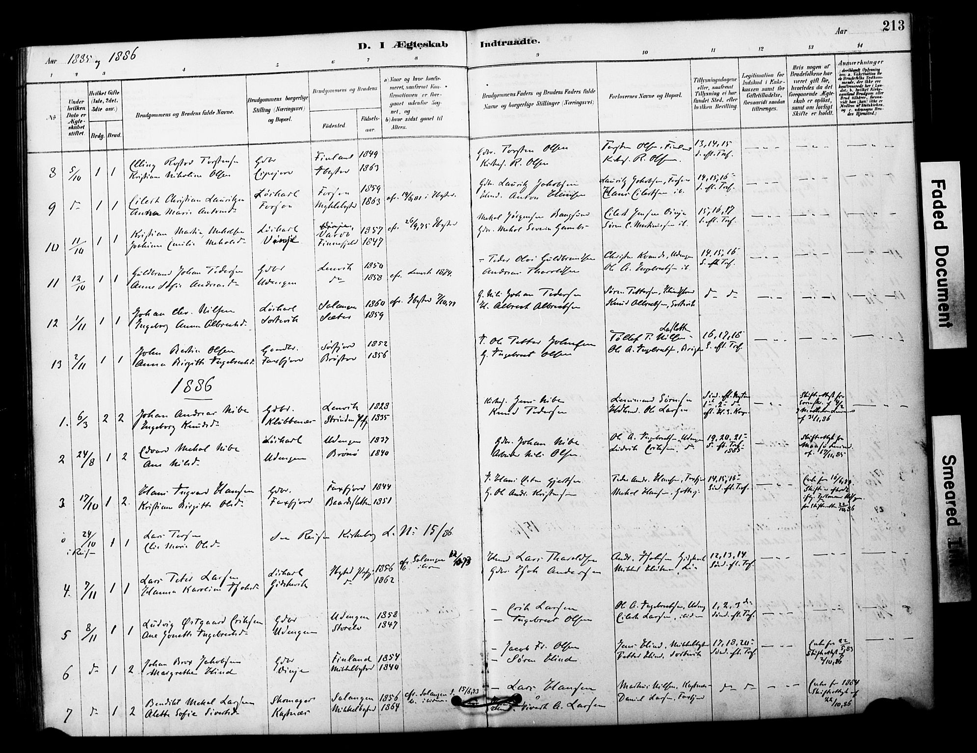 Tranøy sokneprestkontor, SATØ/S-1313/I/Ia/Iaa/L0011kirke: Parish register (official) no. 11, 1878-1904, p. 213