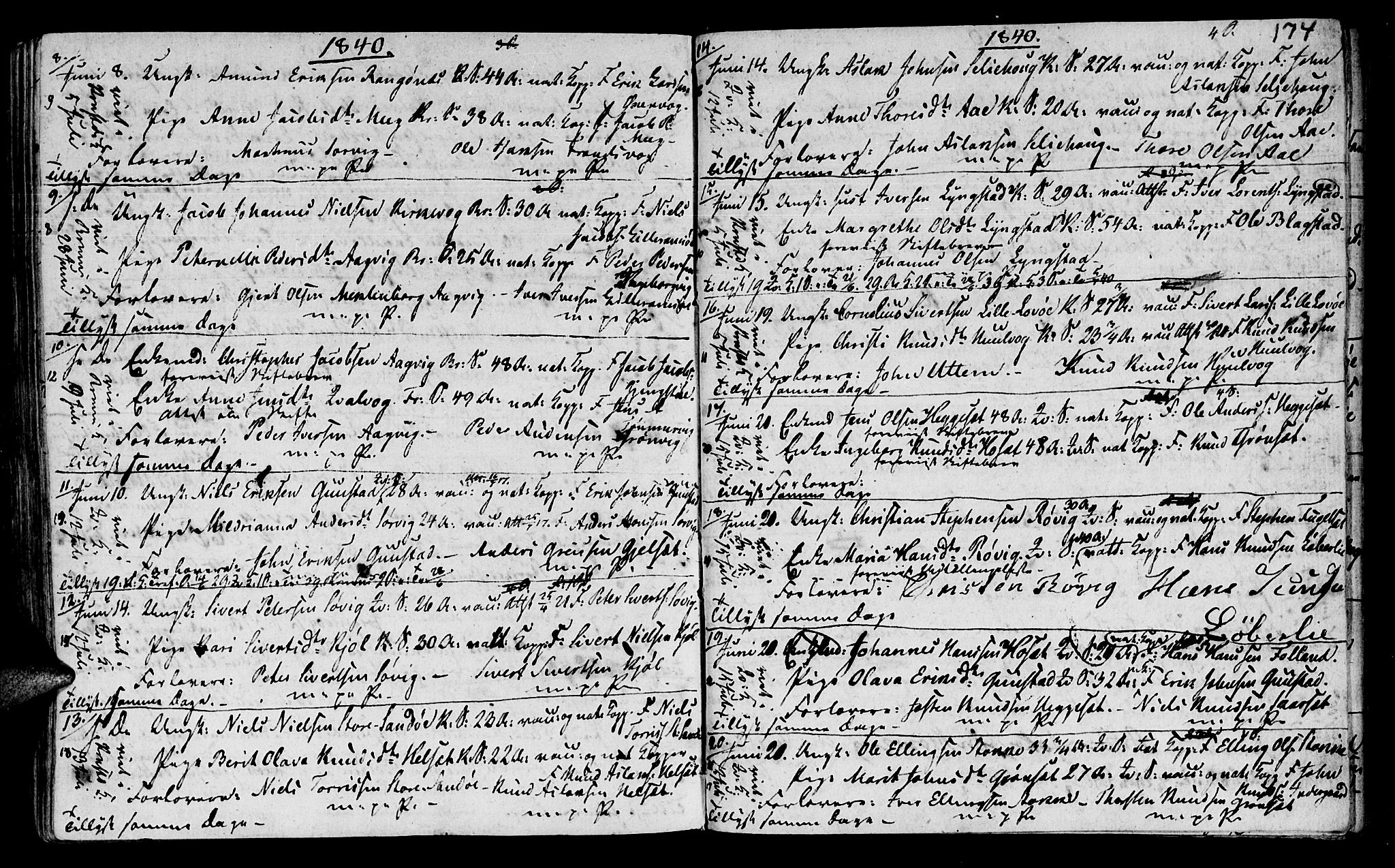 Ministerialprotokoller, klokkerbøker og fødselsregistre - Møre og Romsdal, AV/SAT-A-1454/568/L0795: Parish register (official) no. 568A04, 1802-1845, p. 174