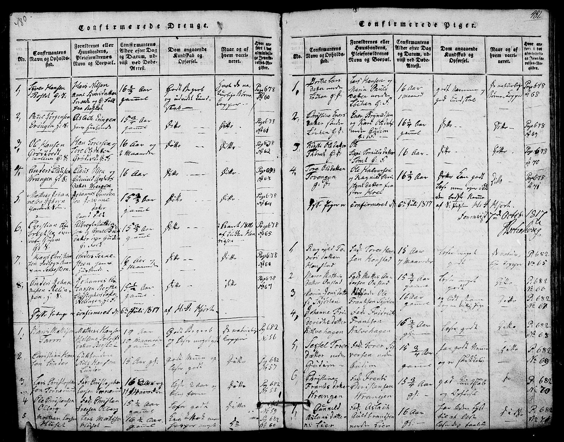 Askim prestekontor Kirkebøker, SAO/A-10900/G/Ga/L0001: Parish register (copy) no. 1, 1817-1846, p. 480-481
