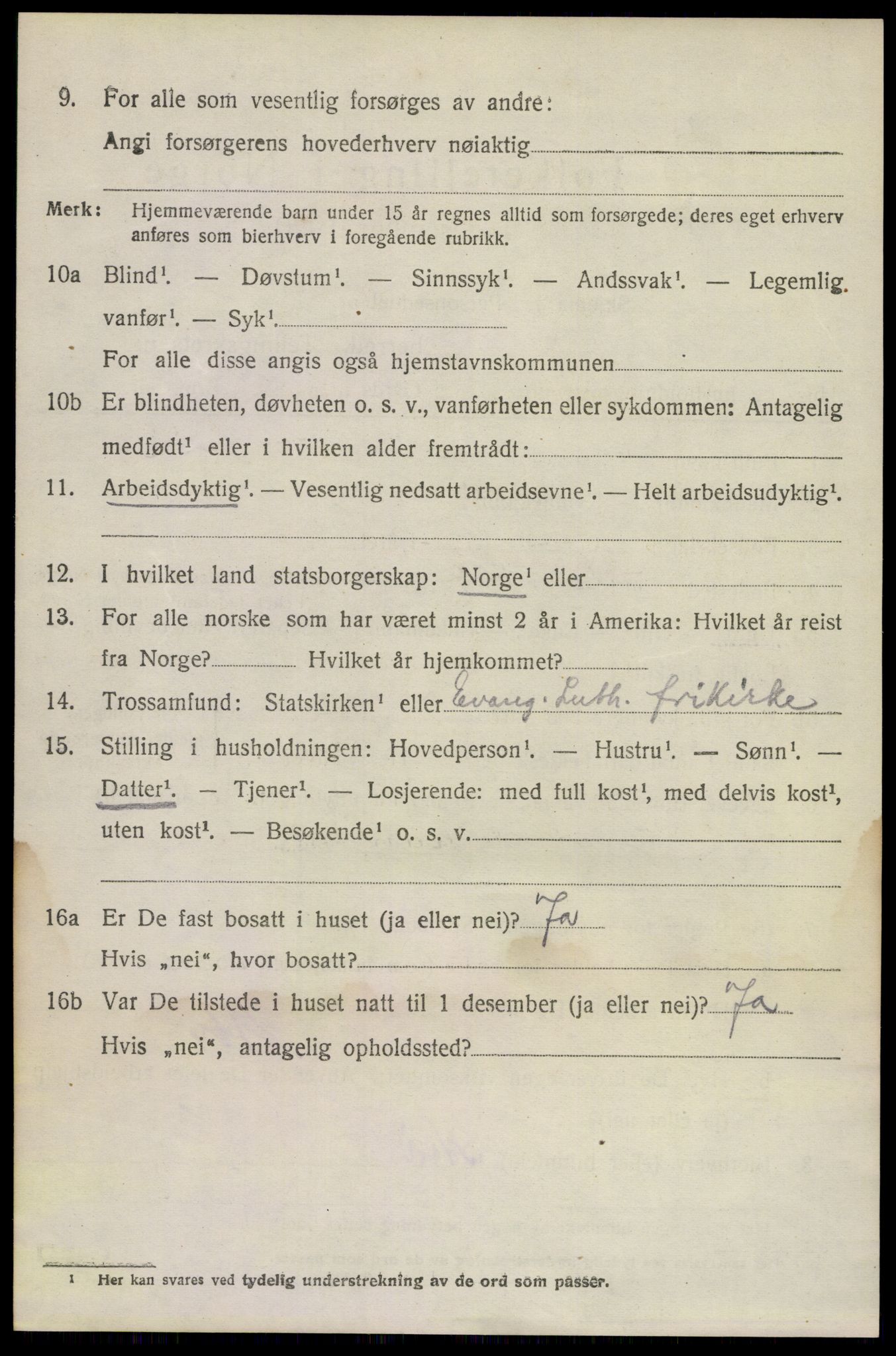 SAKO, 1920 census for Brunlanes, 1920, p. 7064