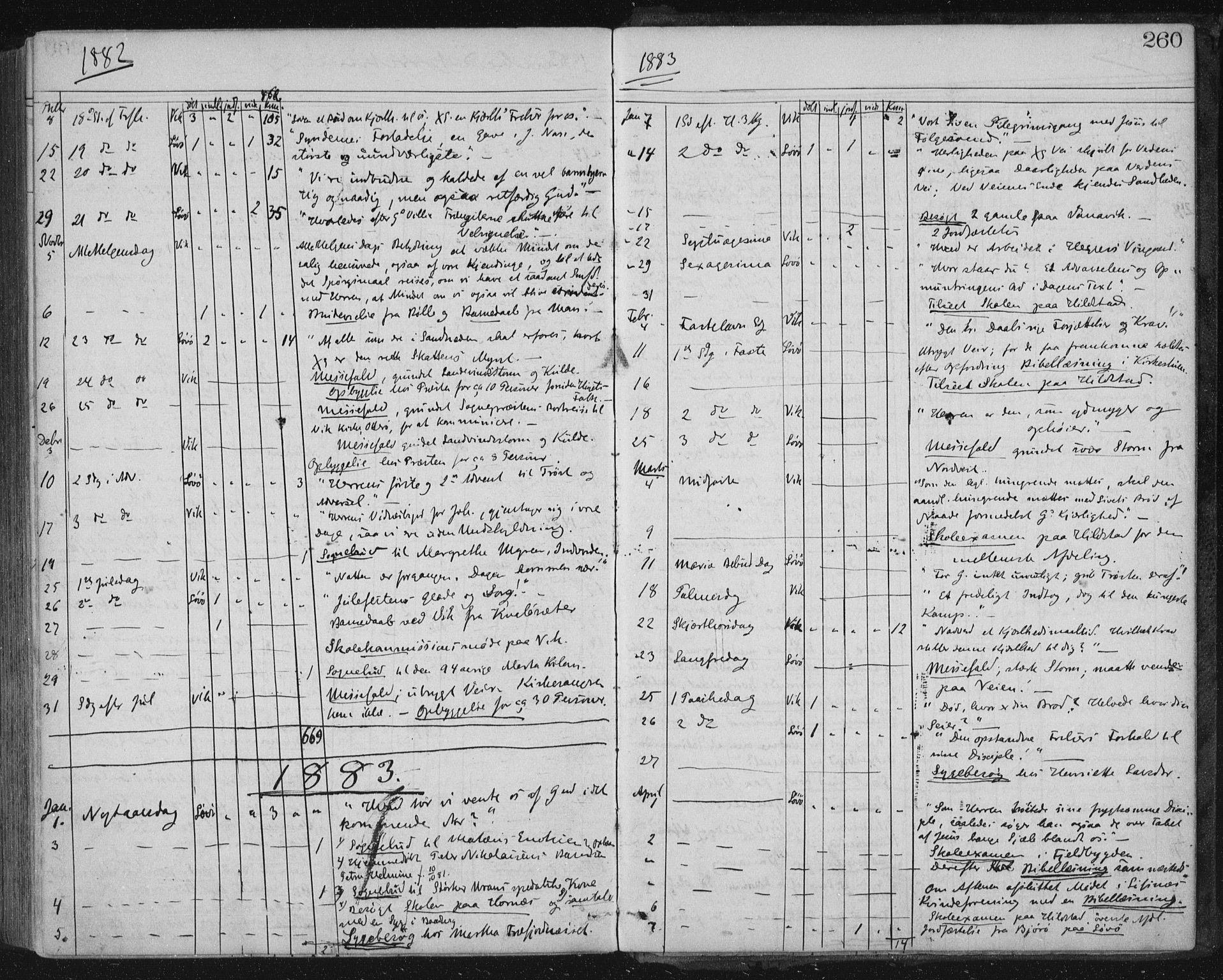 Ministerialprotokoller, klokkerbøker og fødselsregistre - Nord-Trøndelag, AV/SAT-A-1458/771/L0596: Parish register (official) no. 771A03, 1870-1884, p. 260