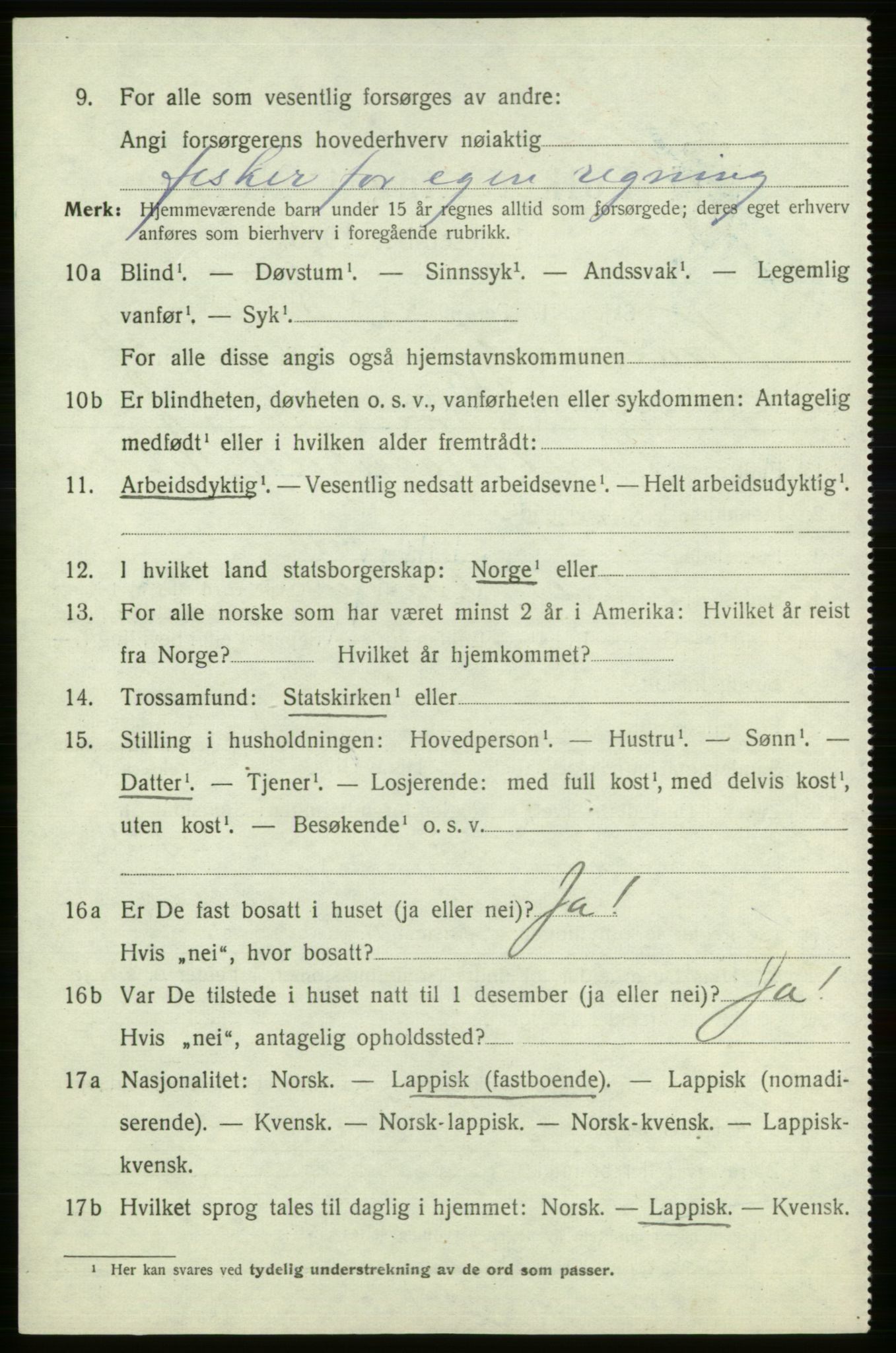 SATØ, 1920 census for , 1920, p. 2431