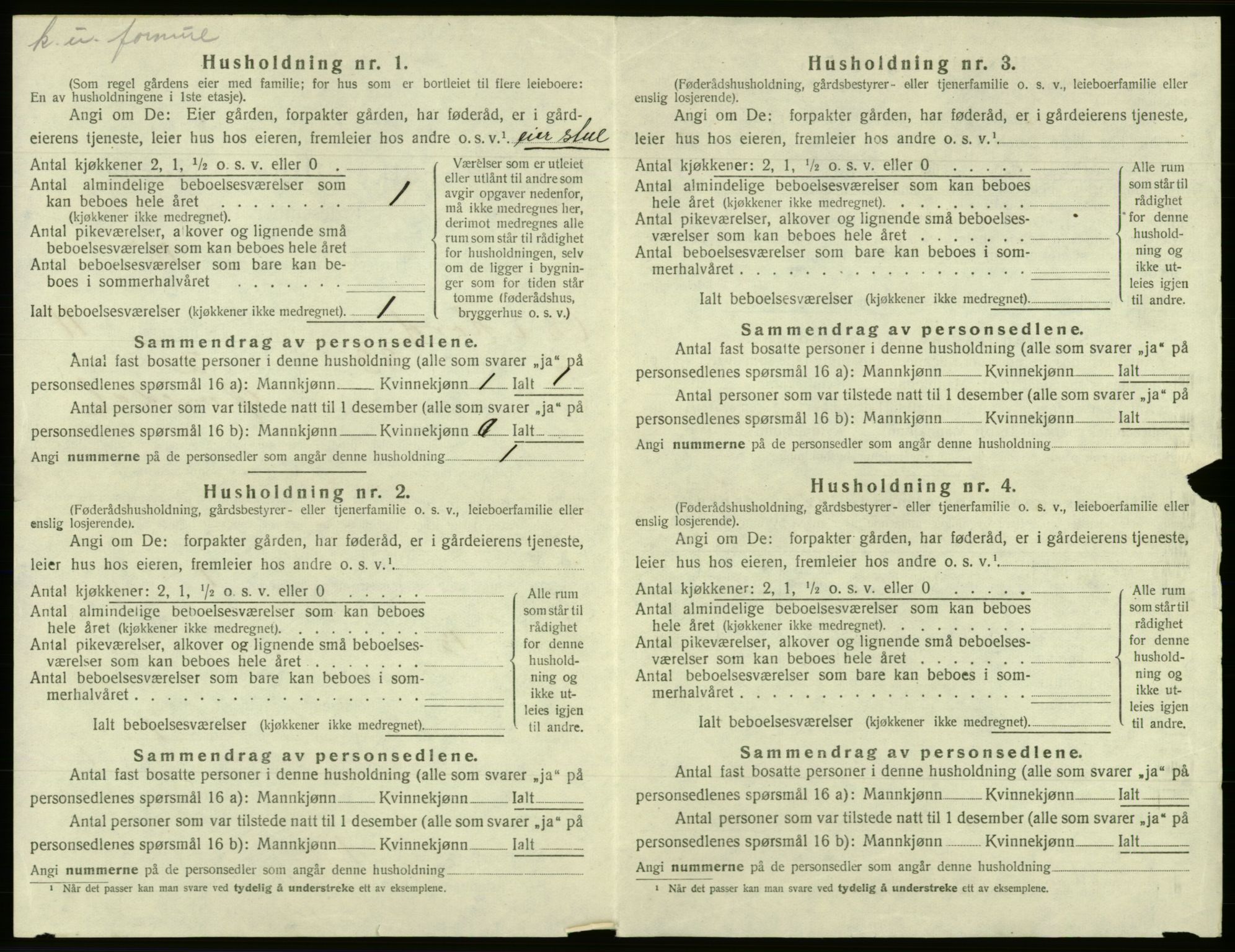 SAB, 1920 census for Os, 1920, p. 1187