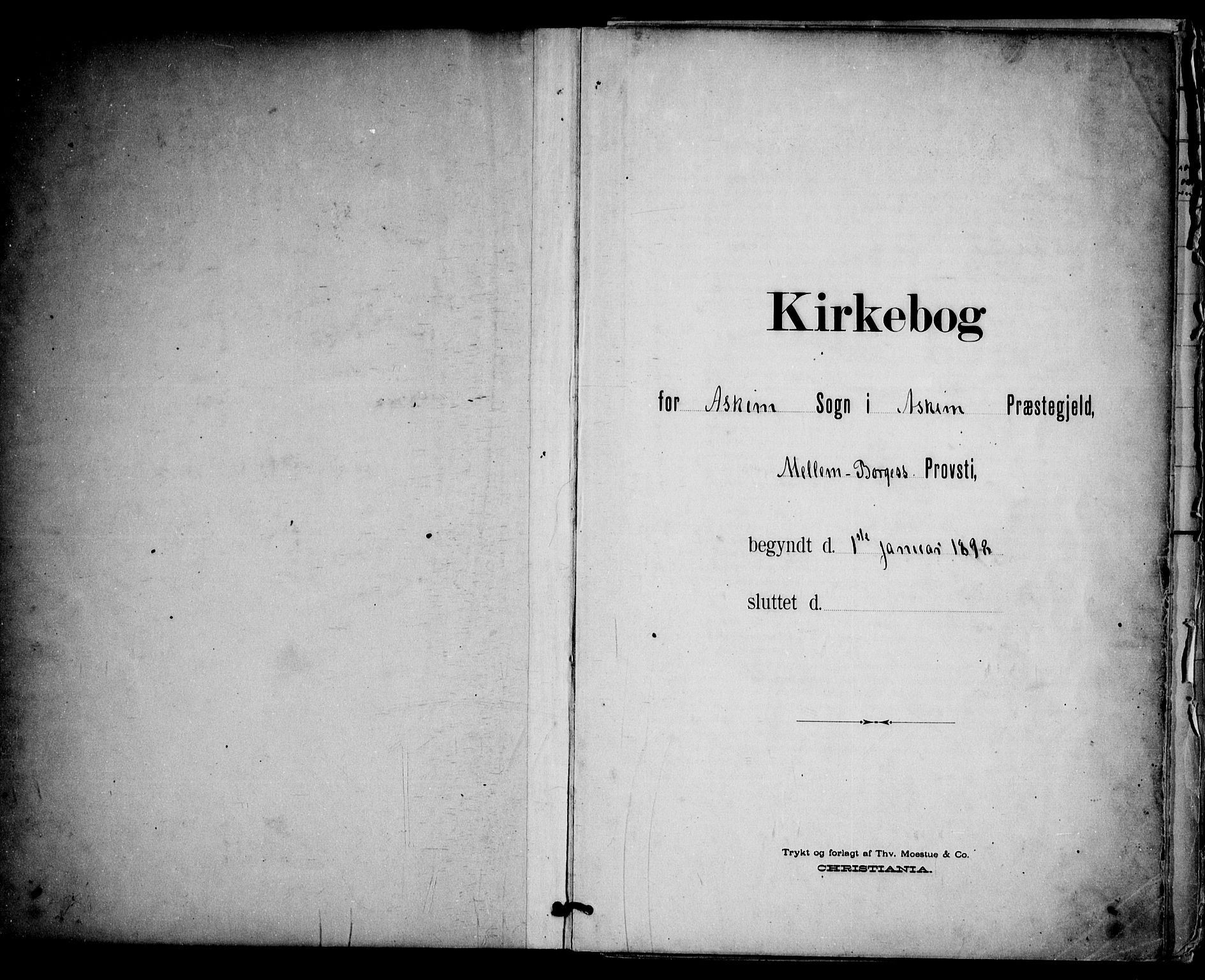 Askim prestekontor Kirkebøker, AV/SAO-A-10900/F/Fa/L0008: Parish register (official) no. 8, 1898-1912, p. 1