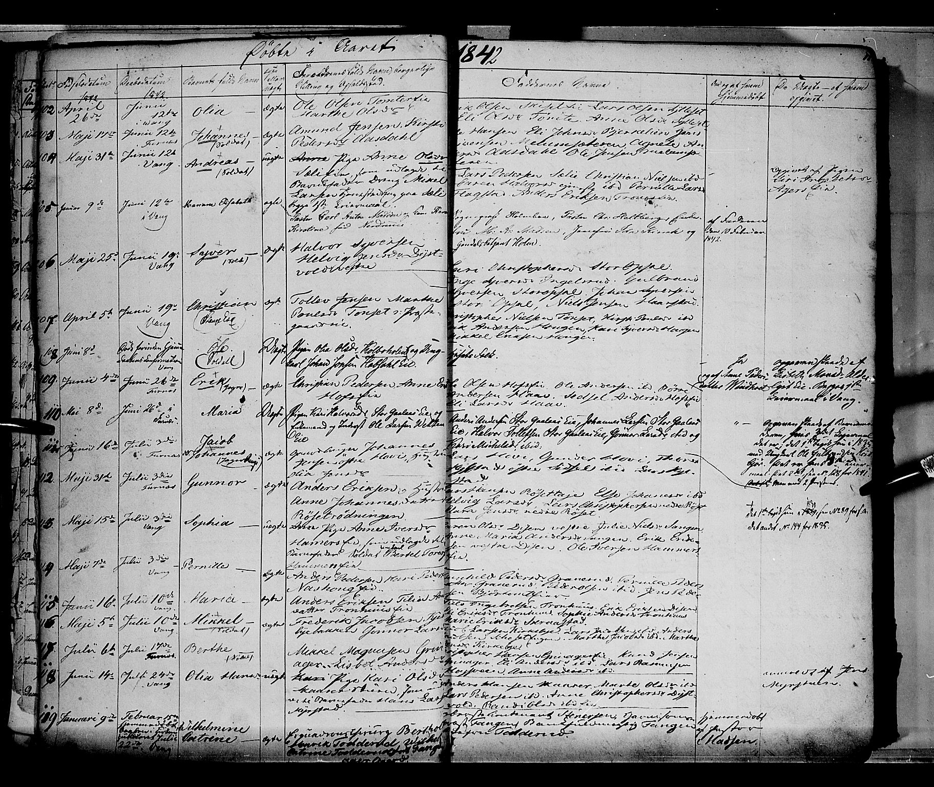 Vang prestekontor, Hedmark, AV/SAH-PREST-008/H/Ha/Haa/L0010: Parish register (official) no. 10, 1841-1855