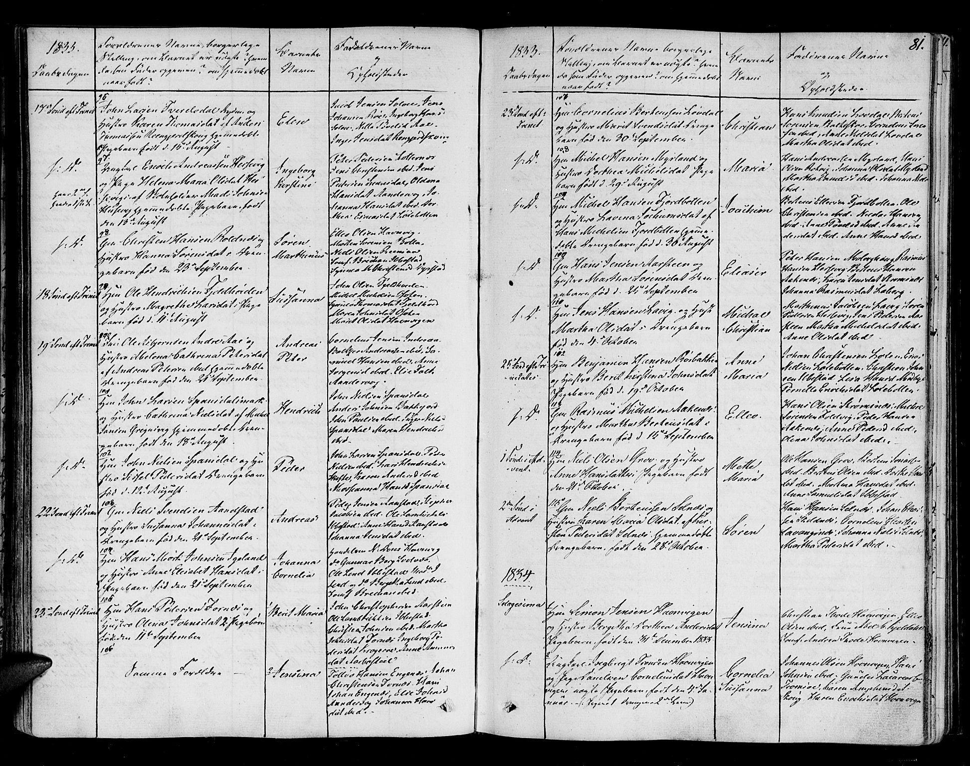 Ibestad sokneprestembete, SATØ/S-0077/H/Ha/Haa/L0005kirke: Parish register (official) no. 5, 1825-1836, p. 81