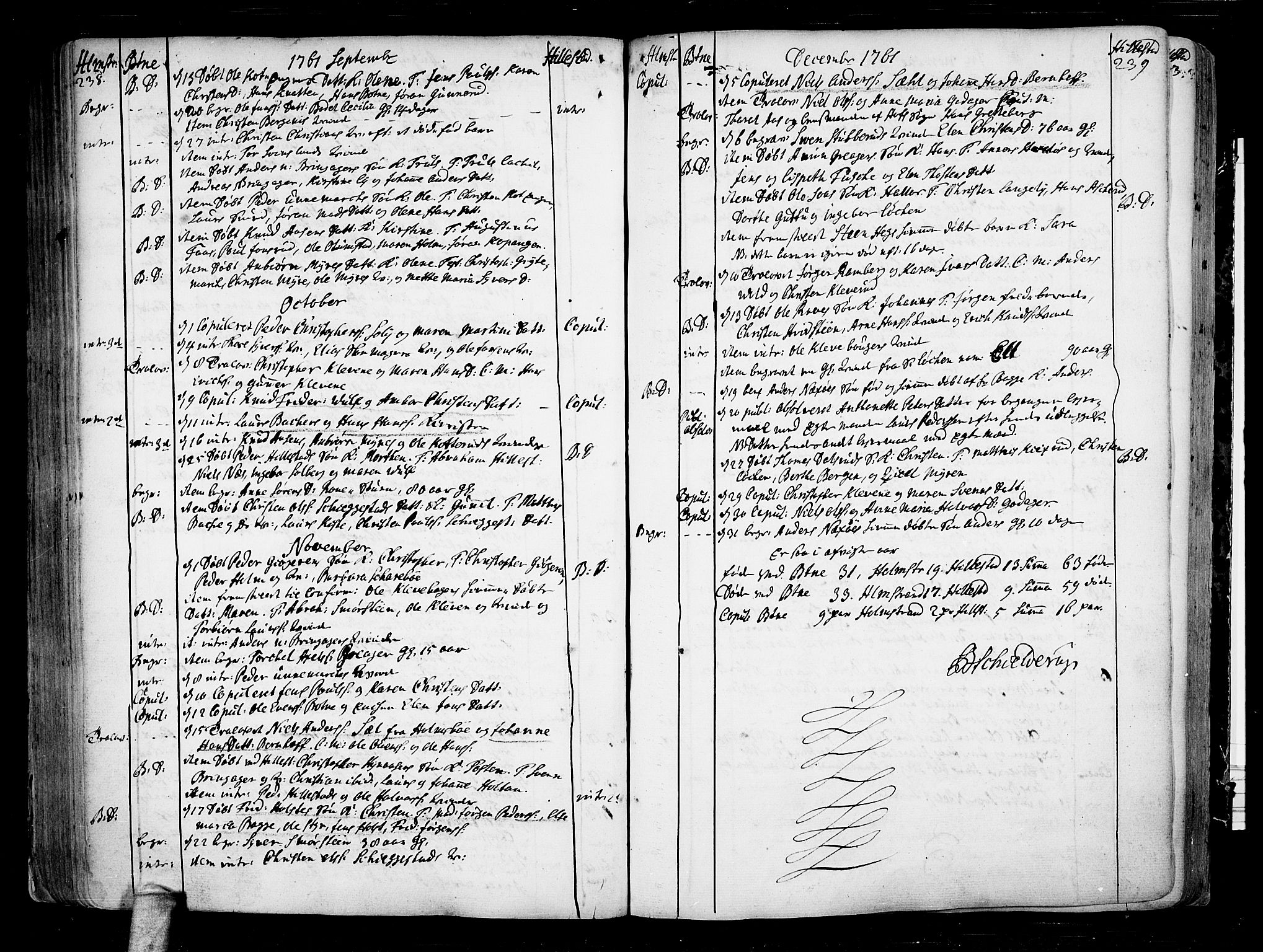 Botne kirkebøker, SAKO/A-340/F/Fa/L0001a: Parish register (official) no. I 1A, 1707-1778, p. 238-239