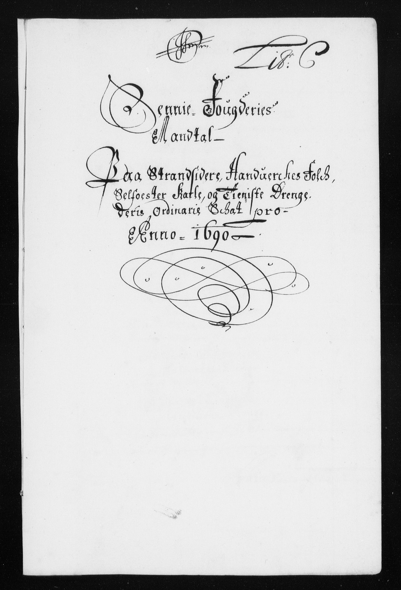 Rentekammeret inntil 1814, Reviderte regnskaper, Stiftamtstueregnskaper, Trondheim stiftamt og Nordland amt, RA/EA-6044/R/Rh/L0015: Nordland amt, 1690