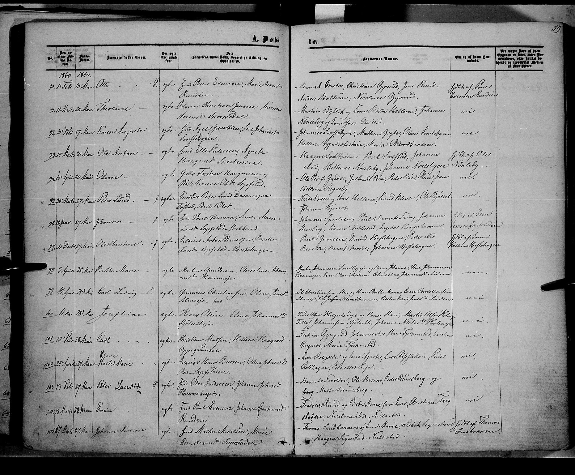Østre Toten prestekontor, SAH/PREST-104/H/Ha/Haa/L0004: Parish register (official) no. 4, 1857-1865, p. 59