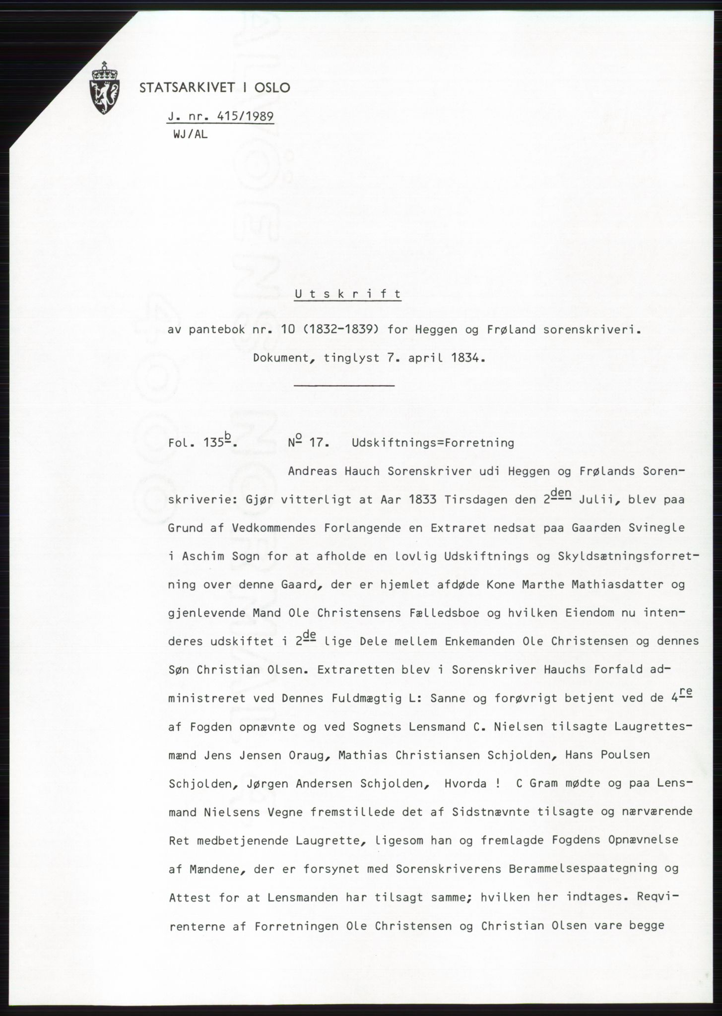 Statsarkivet i Oslo, SAO/A-10621/Z/Zd/L0047: Avskrifter, j.nr 52-4422/1989, 1989, p. 28