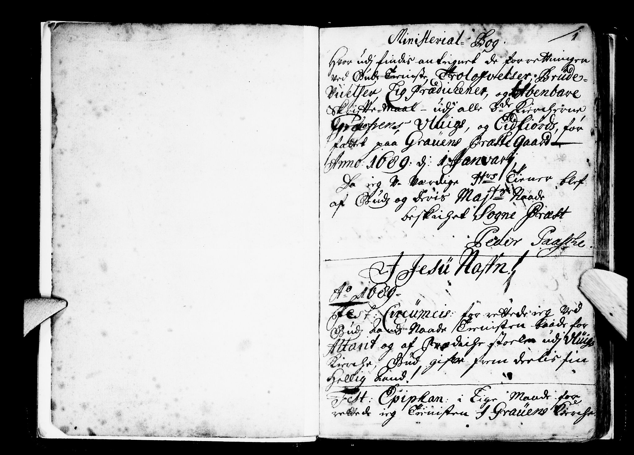 Ulvik sokneprestembete, SAB/A-78801/H/Haa: Parish register (official) no. A 2, 1689-1706, p. 1