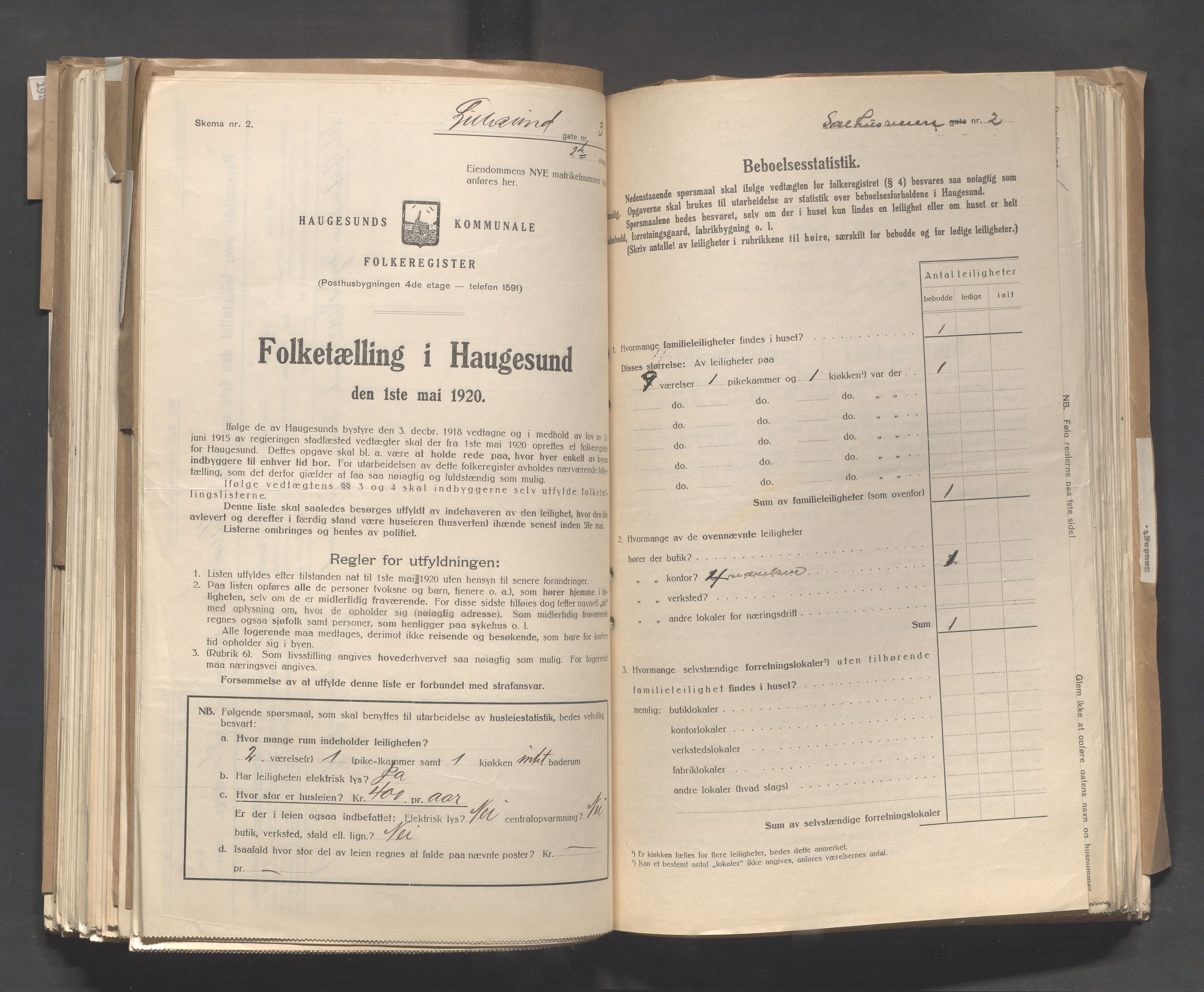 IKAR, Local census 1.5.1920 for Haugesund, 1920, p. 3259