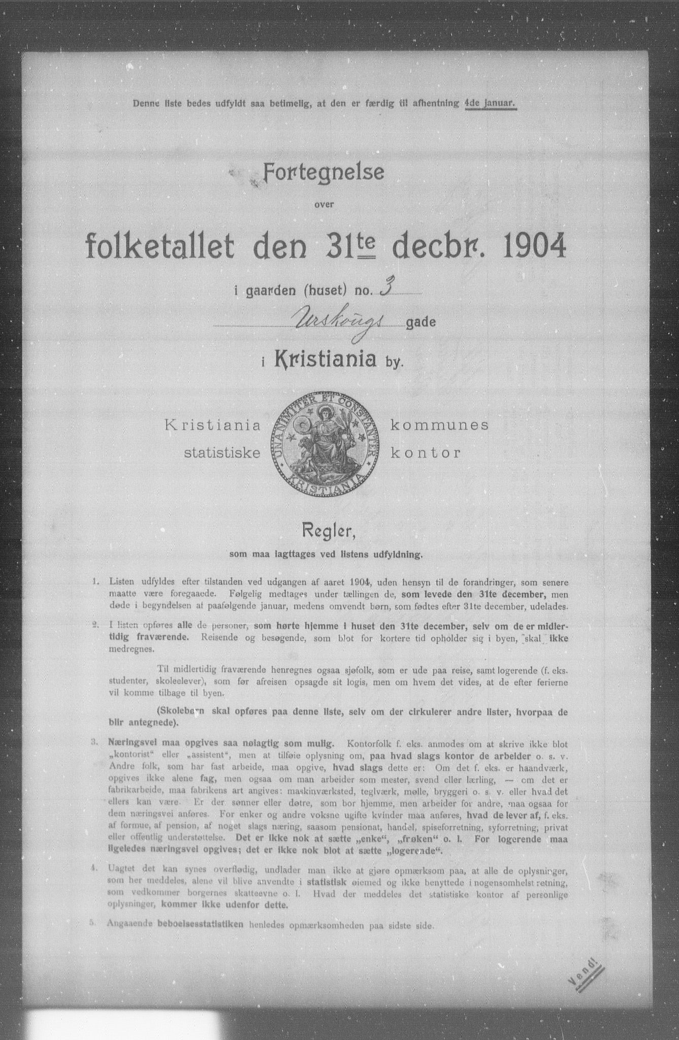 OBA, Municipal Census 1904 for Kristiania, 1904, p. 650