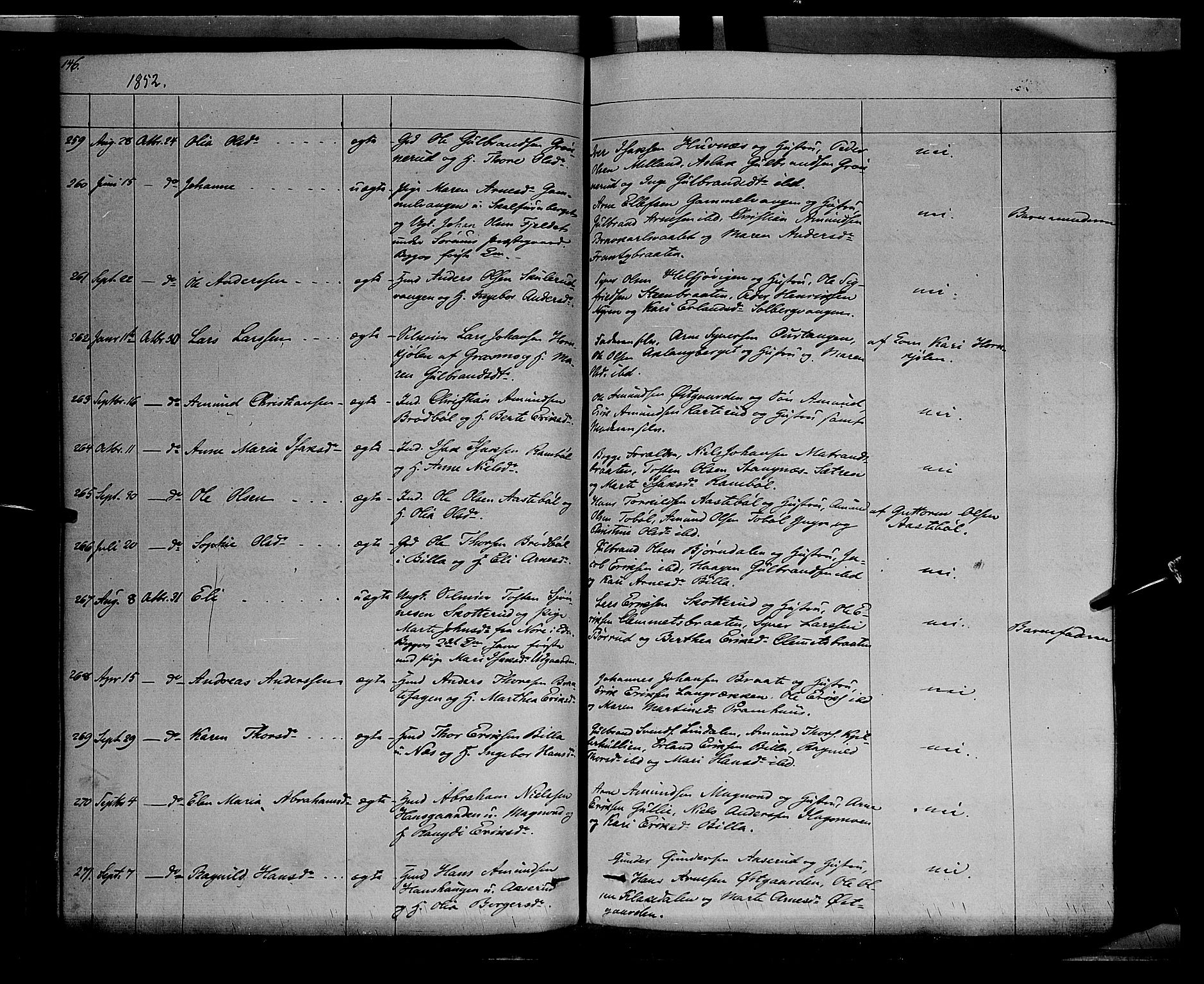 Vinger prestekontor, AV/SAH-PREST-024/H/Ha/Haa/L0009: Parish register (official) no. 9, 1847-1855, p. 146