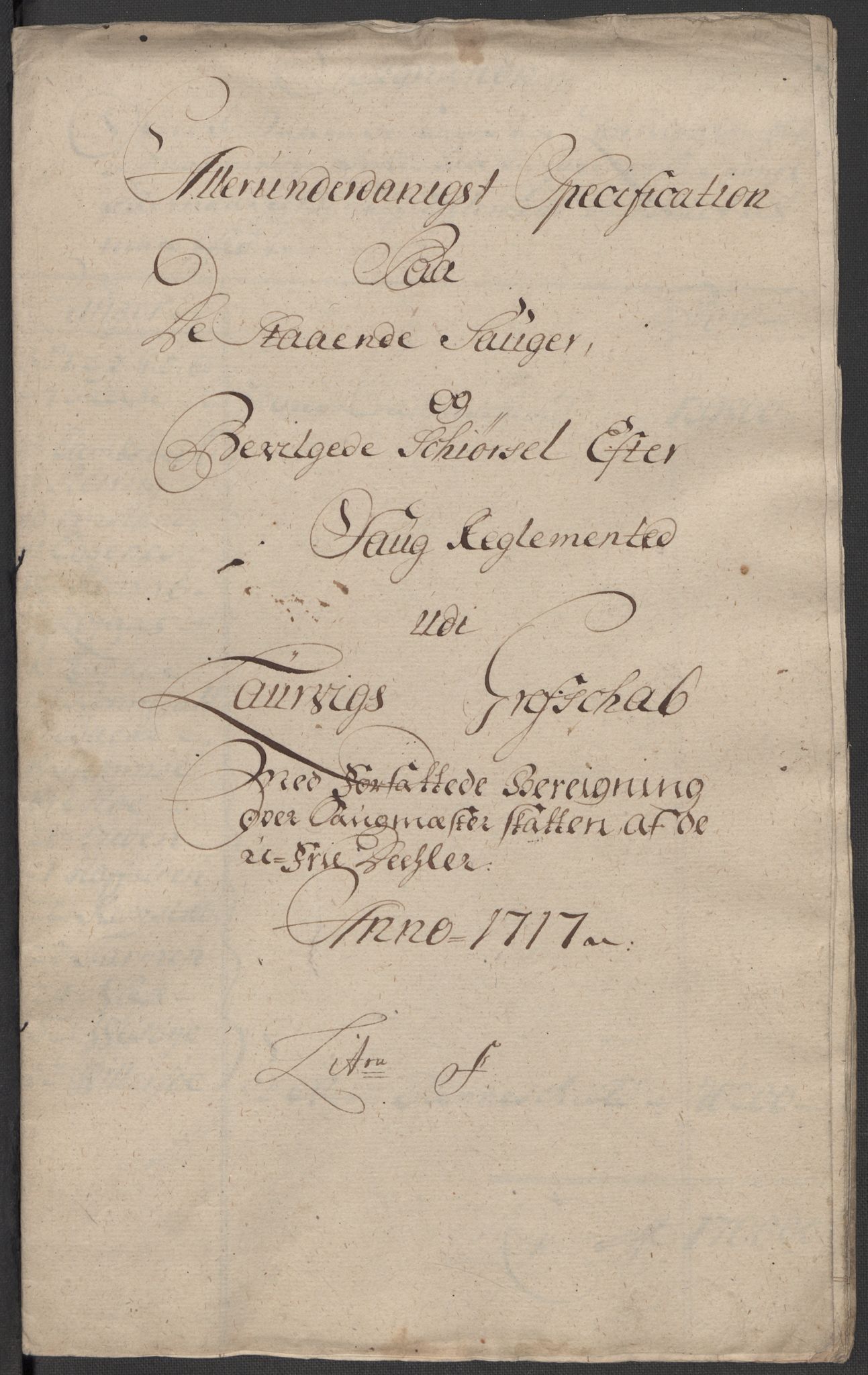 Rentekammeret inntil 1814, Reviderte regnskaper, Fogderegnskap, RA/EA-4092/R33/L1987: Fogderegnskap Larvik grevskap, 1716-1717, p. 498