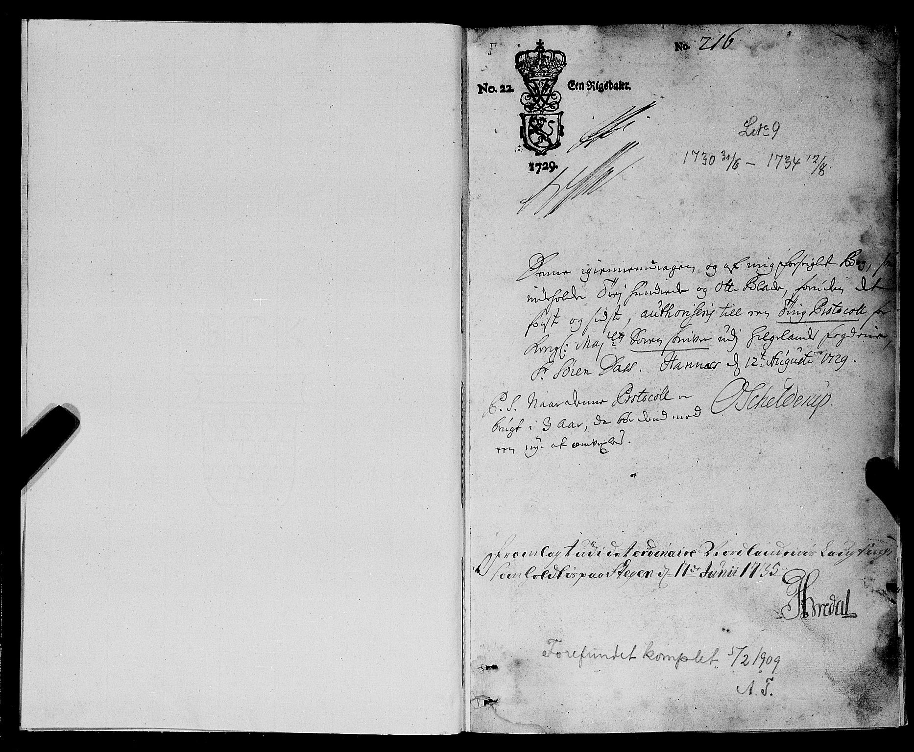 Helgeland sorenskriveri, AV/SAT-A-0004/1/1A/L0008: Tingbok 9, 1730-1734