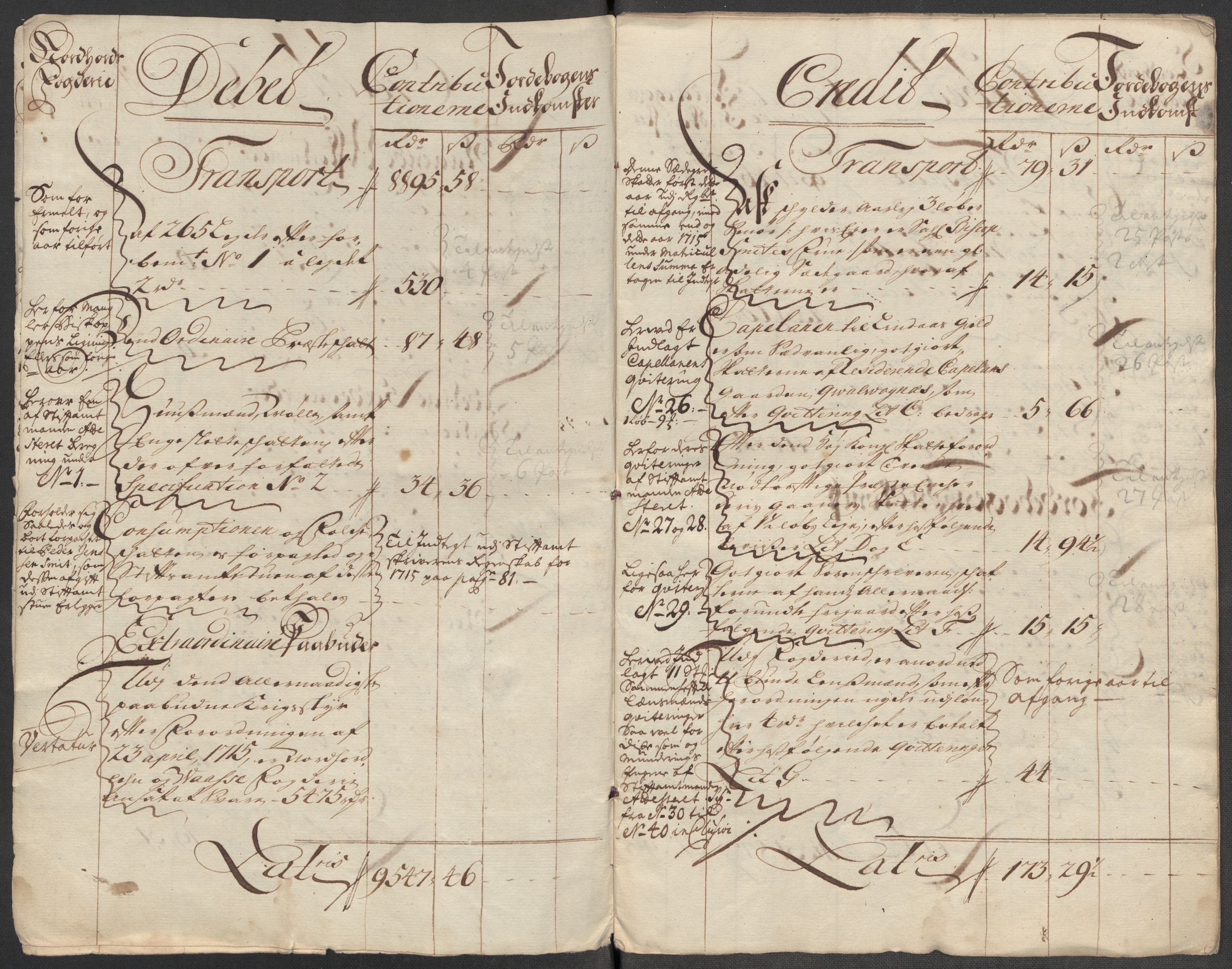 Rentekammeret inntil 1814, Reviderte regnskaper, Fogderegnskap, AV/RA-EA-4092/R51/L3198: Fogderegnskap Nordhordland og Voss, 1715, p. 5