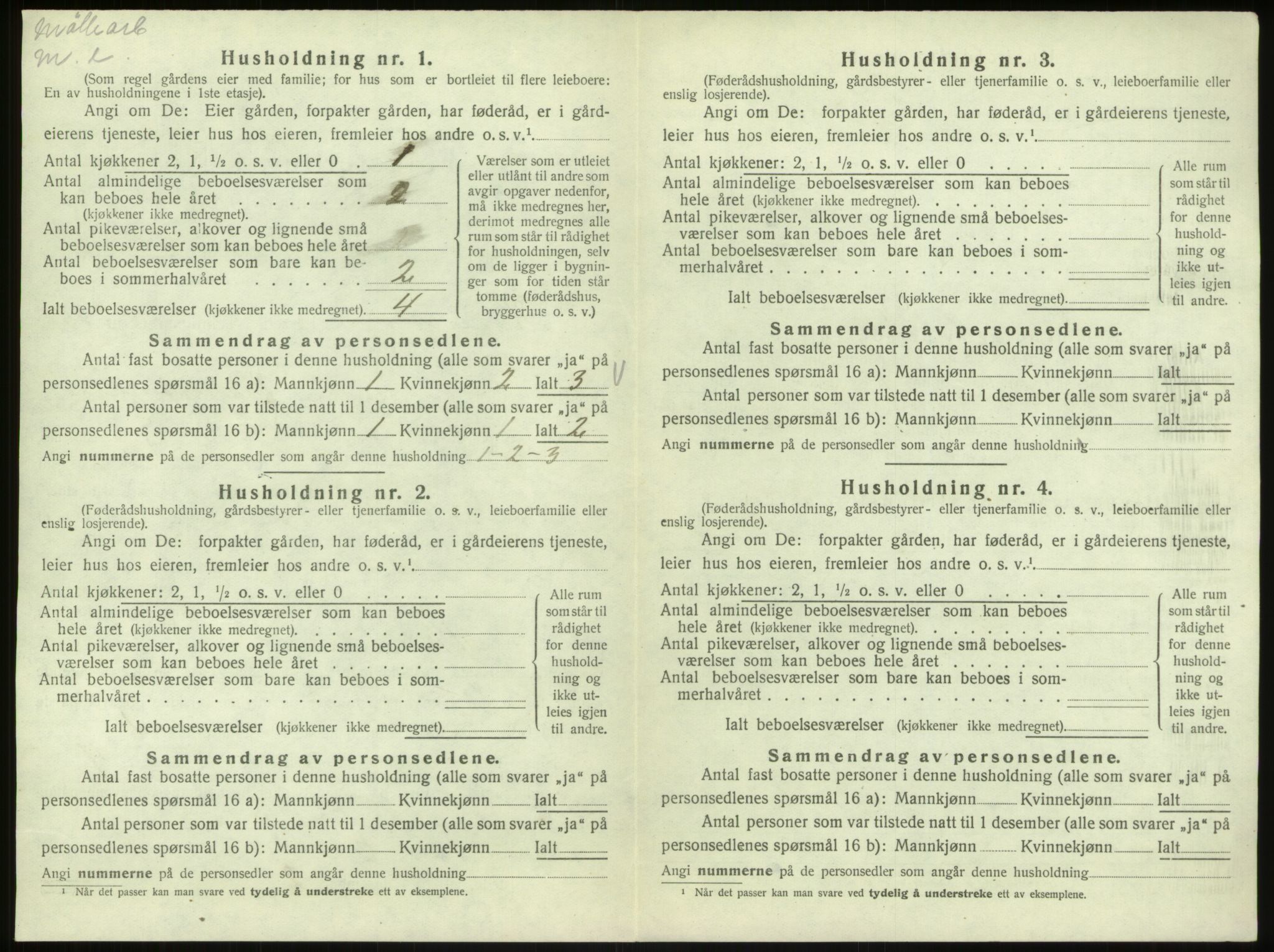 SAB, 1920 census for Hosanger, 1920, p. 818