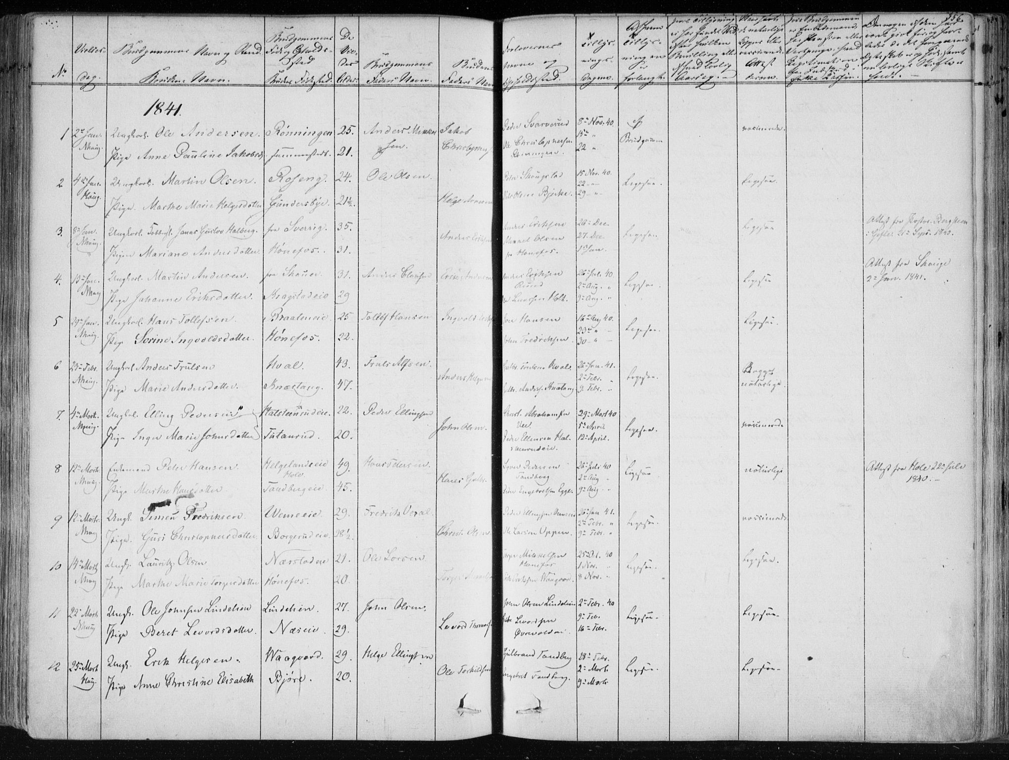 Norderhov kirkebøker, SAKO/A-237/F/Fa/L0010: Parish register (official) no. 10, 1837-1847, p. 356