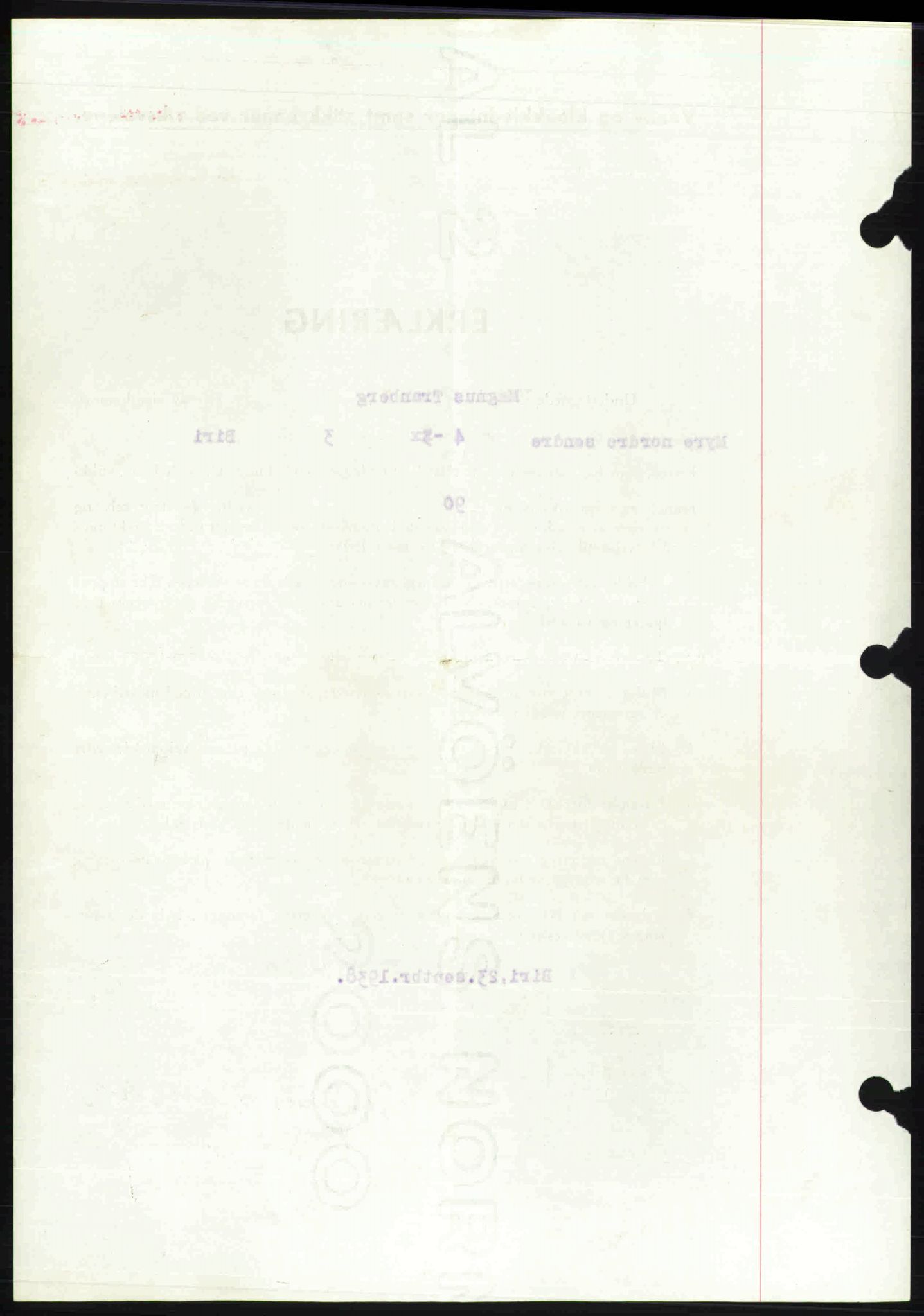 Toten tingrett, SAH/TING-006/H/Hb/Hbc/L0004: Mortgage book no. Hbc-04, 1938-1938, Diary no: : 2127/1938